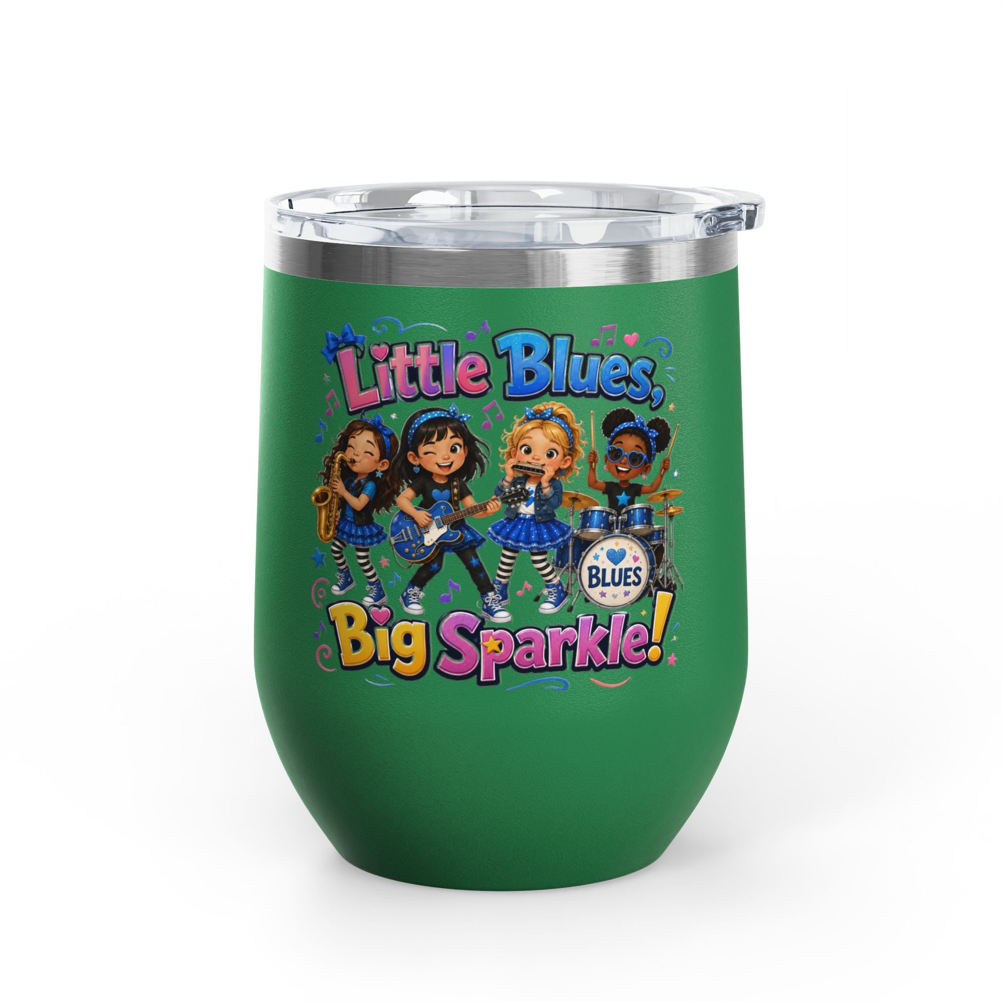 "Little Blues Big Sparkle" Insulated 12oz Travel Cup