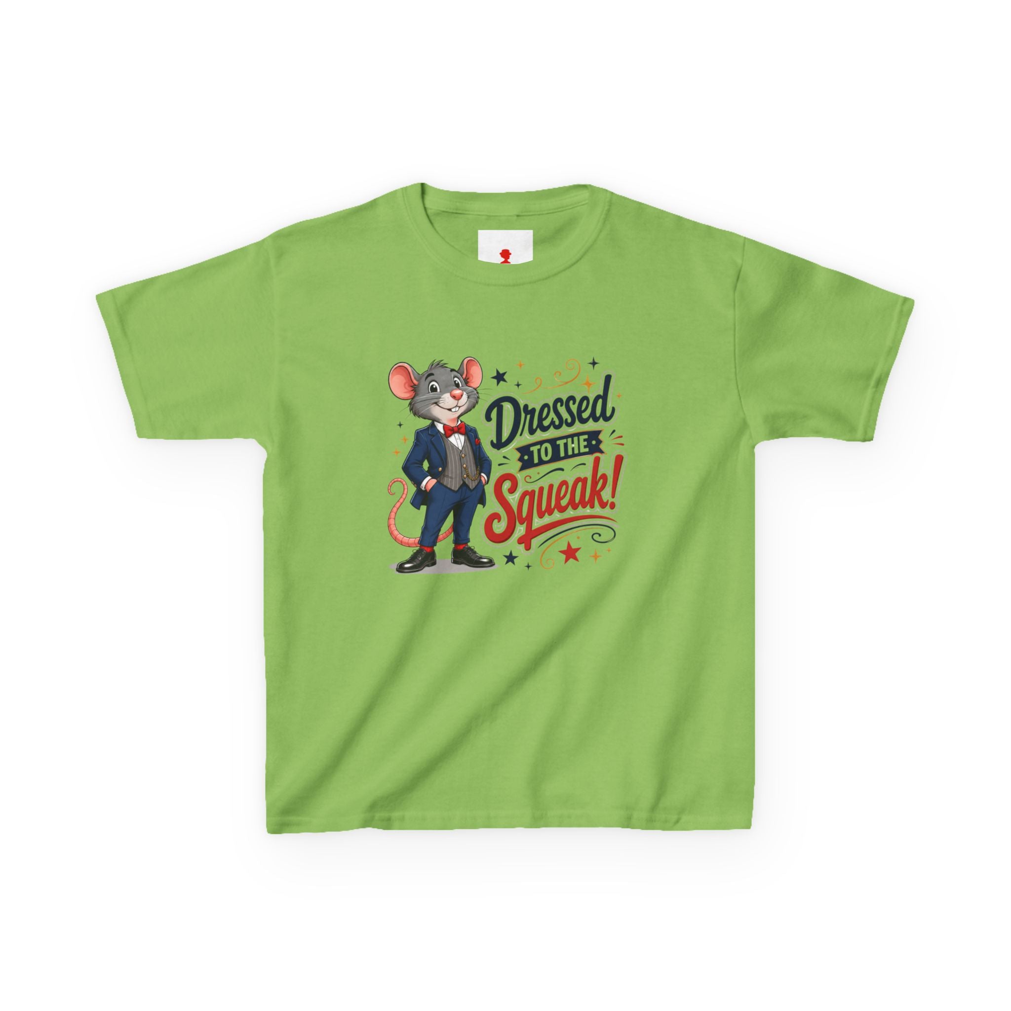 Kids Tee — "Dressed to the Squeak" Cartoon Mouse Graphic