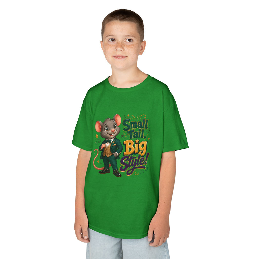 Kids T-Shirt — “Small Tail, Big Style!” Cartoon Mouse Graphic Tee