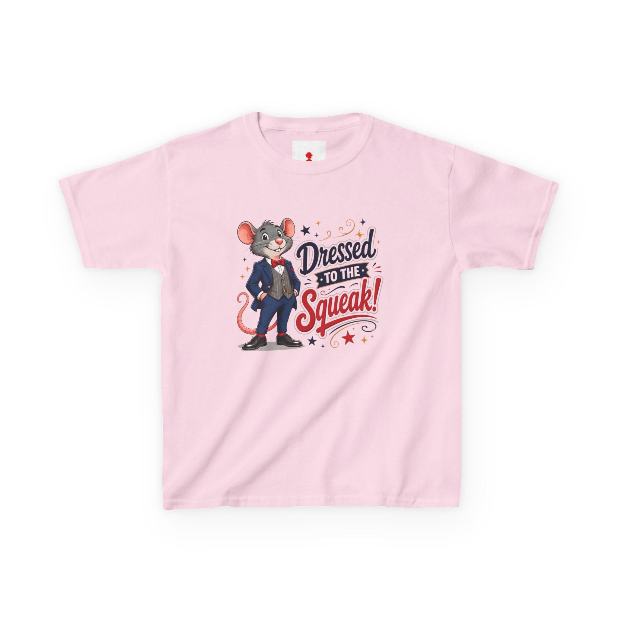 Kids Tee — "Dressed to the Squeak" Cartoon Mouse Graphic