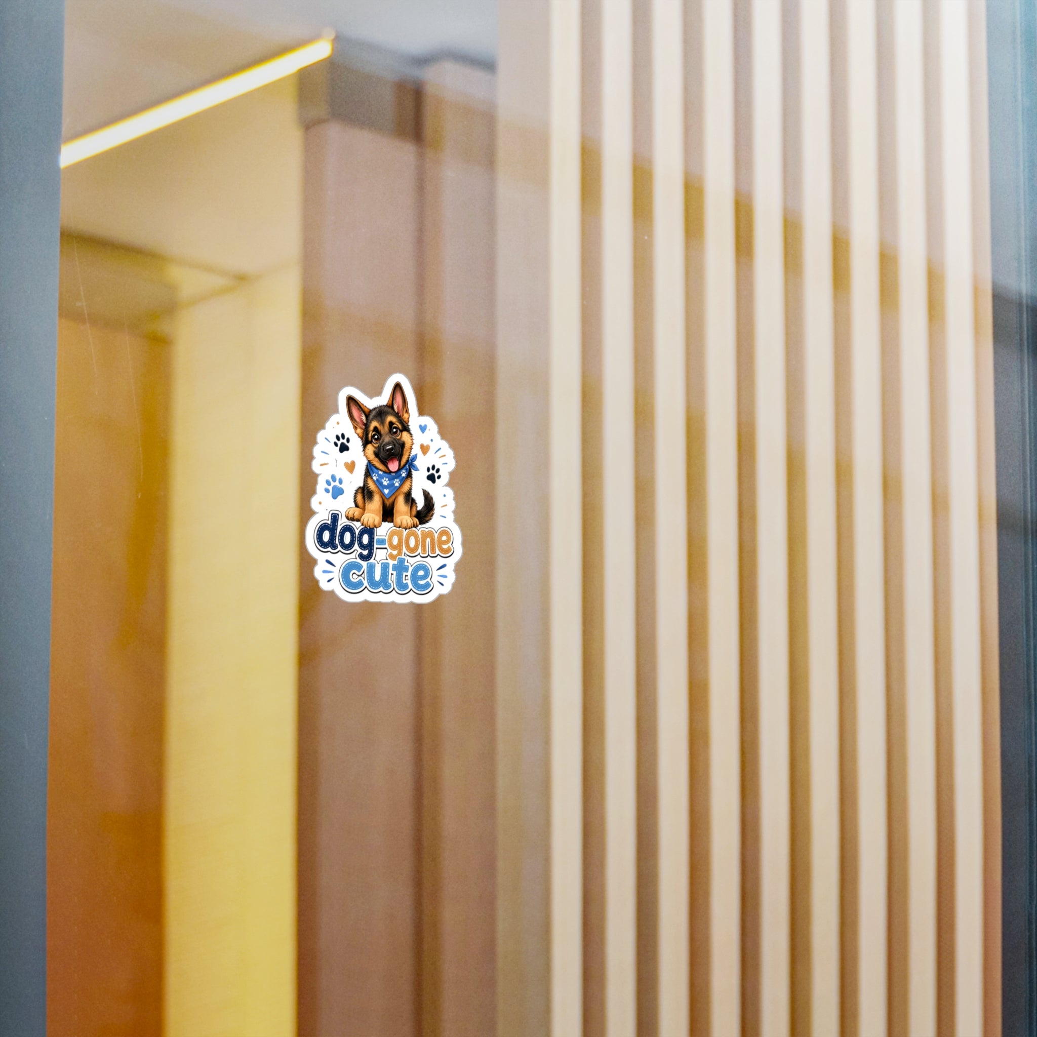 Dog-Gone Cute German Shepherd Sticker — Kiss-Cut Vinyl Decal