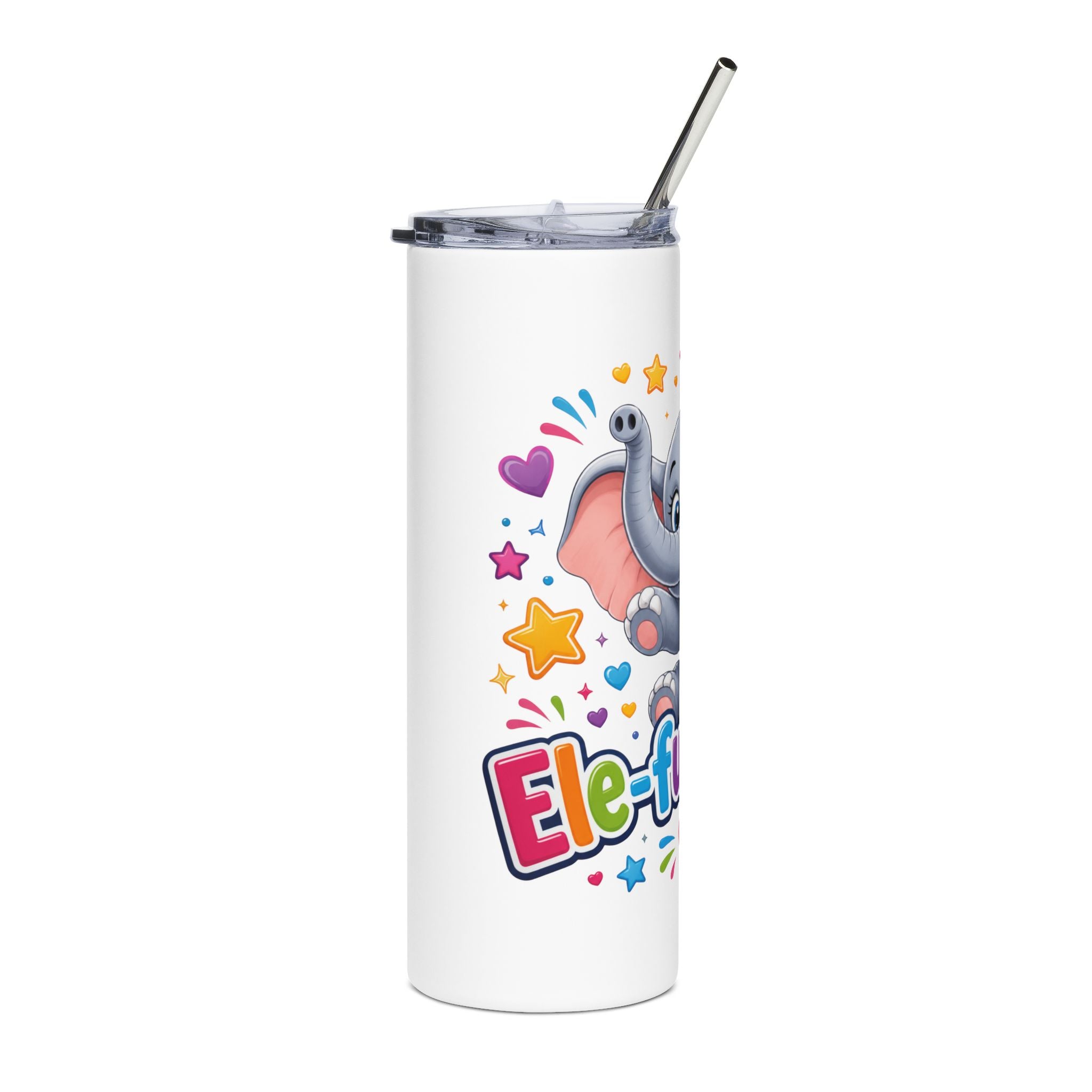 Ele-fun-tastic Elephant 20oz Stainless Steel Tumbler — Cute Kids Animal Drink Cup