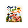 Farm Fresh Fun! Vinyl Sticker — Cute Barnyard Animal Decal
