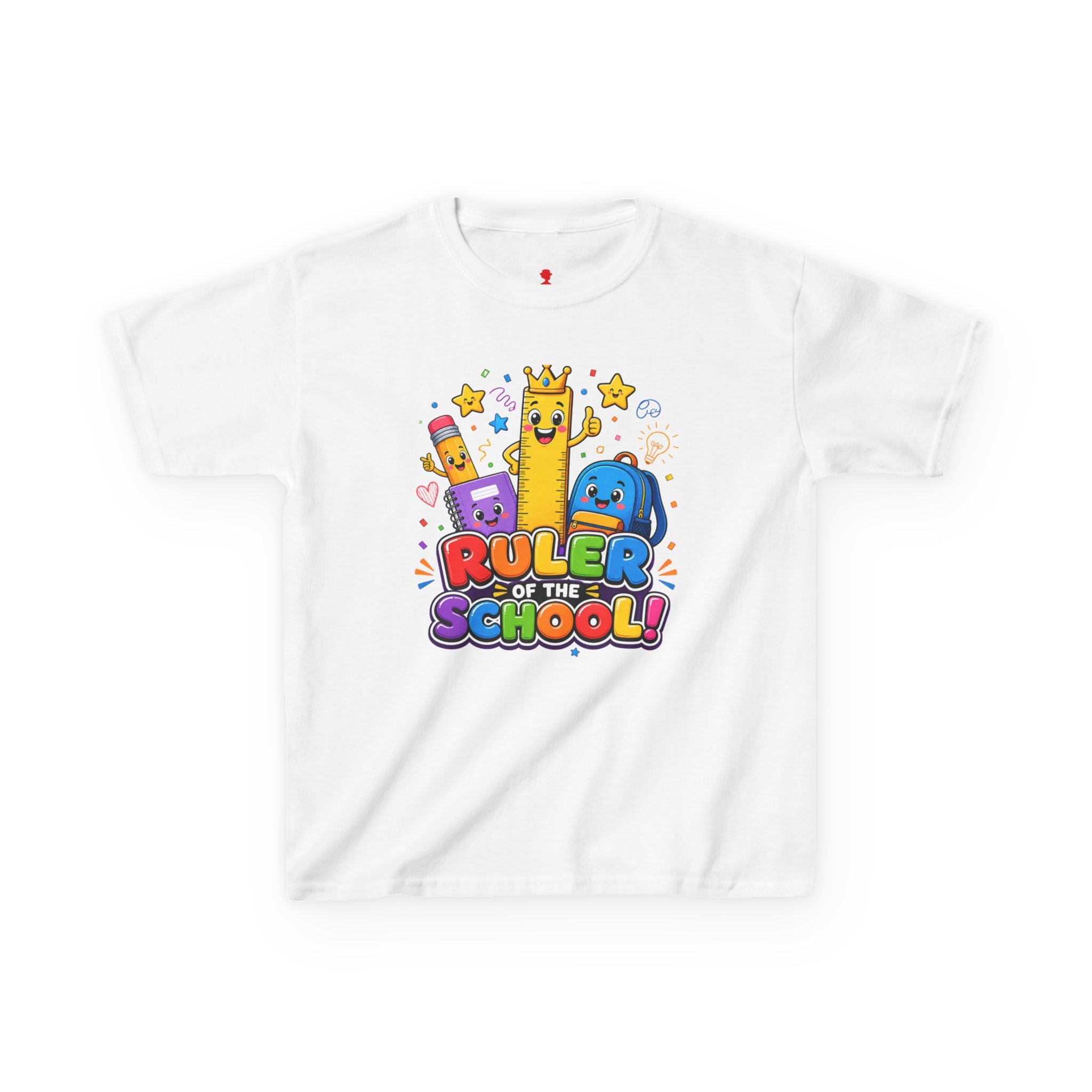 Ruler of the School kids T-Shirt | Cute School Supplies Graphic