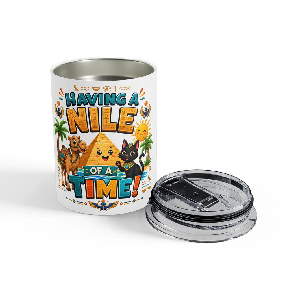 Having a Nile of a Time Tumbler 10oz | Egyptian Pyramid Cat Camel Design