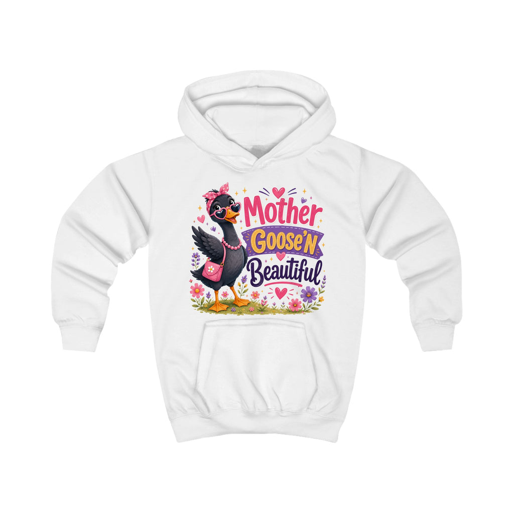 Mother Goose'n Beautiful Kids Hoodie — Cute Nursery Rhyme Goose Graphic Pullover
