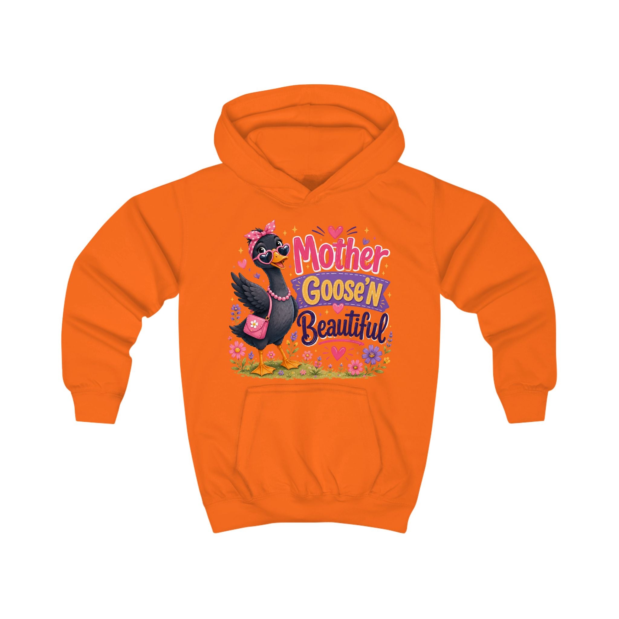 Mother Goose'n Beautiful Kids Hoodie — Cute Nursery Rhyme Goose Graphic Pullover