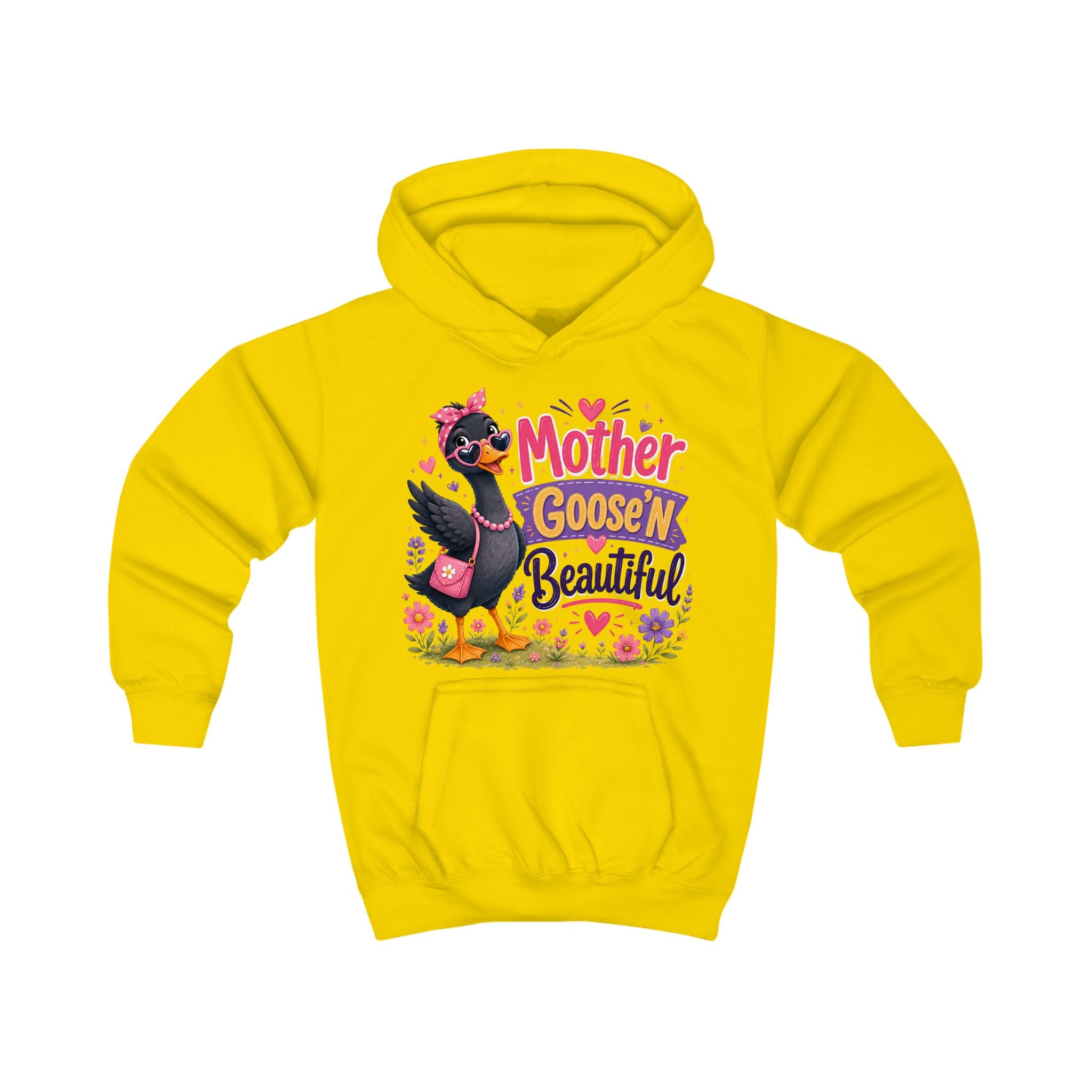 Mother Goose'n Beautiful Kids Hoodie — Cute Nursery Rhyme Goose Graphic Pullover