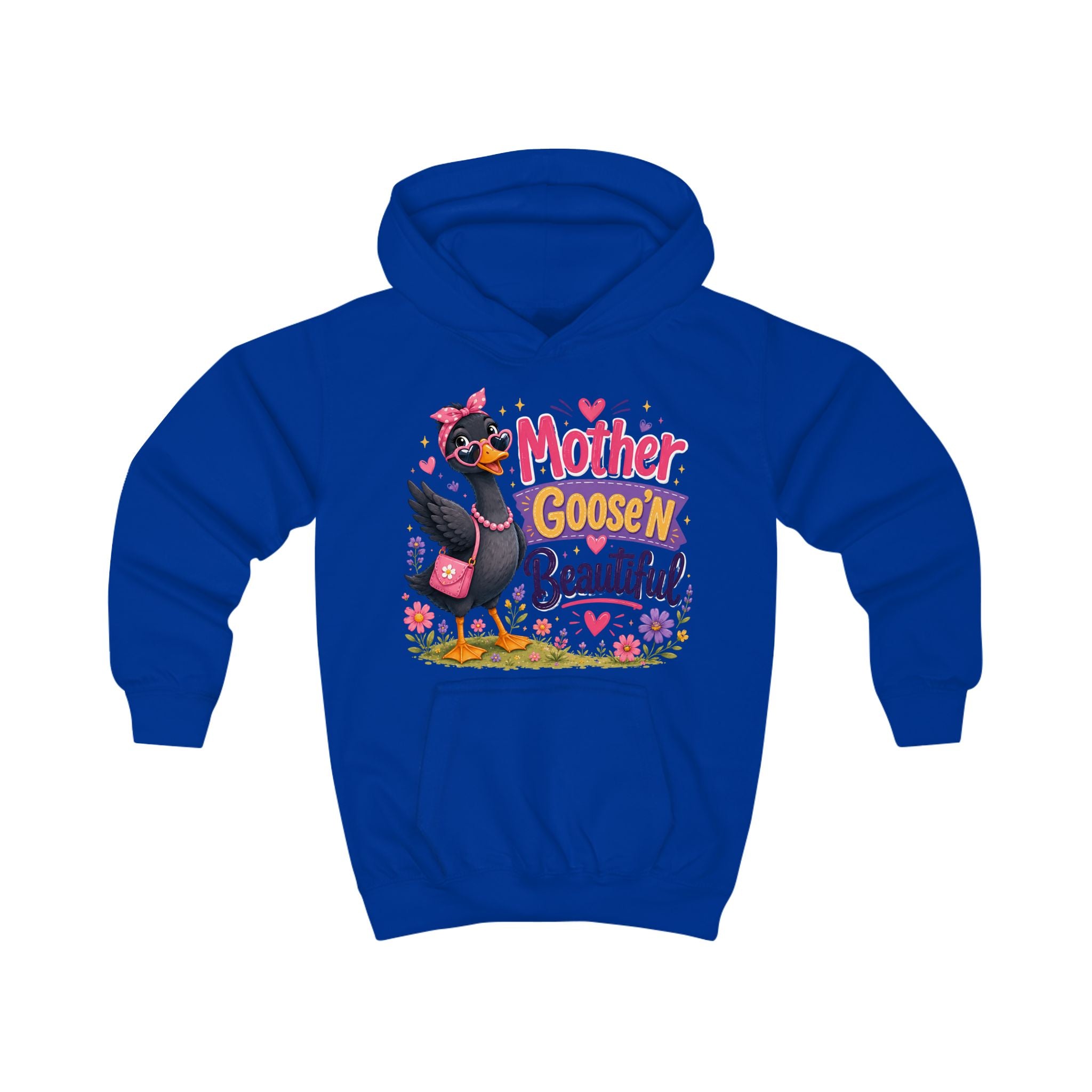 Mother Goose'n Beautiful Kids Hoodie — Cute Nursery Rhyme Goose Graphic Pullover