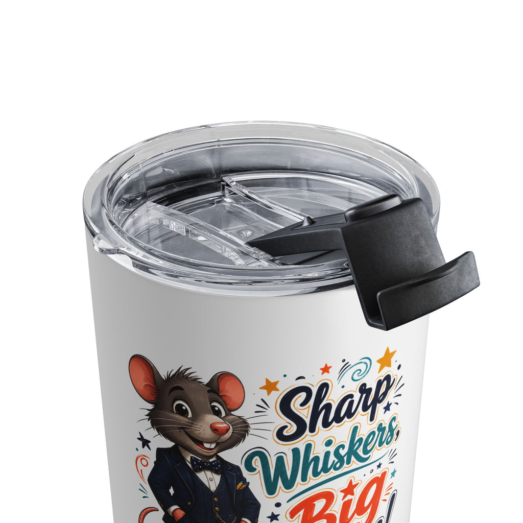 Tumbler — "Sharp Whiskers, Big Dreams" Cute Mouse Insulated Tumbler (10 oz)