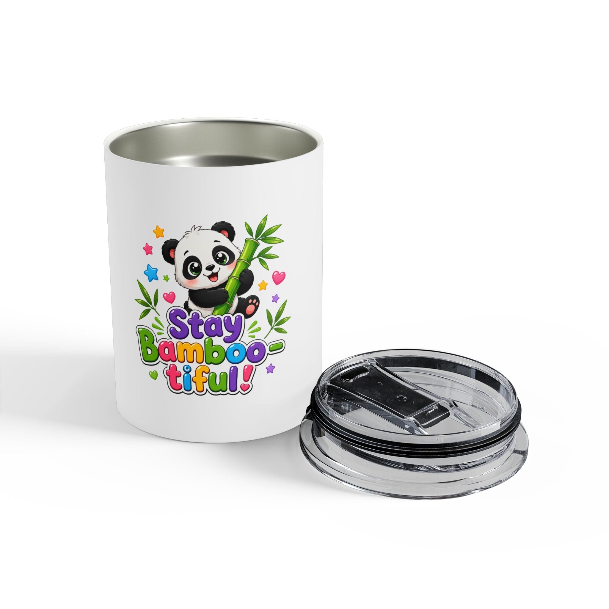 Stay Bambootiful Panda 10oz Tumbler – Cute Bamboo Lover Thermo Cup