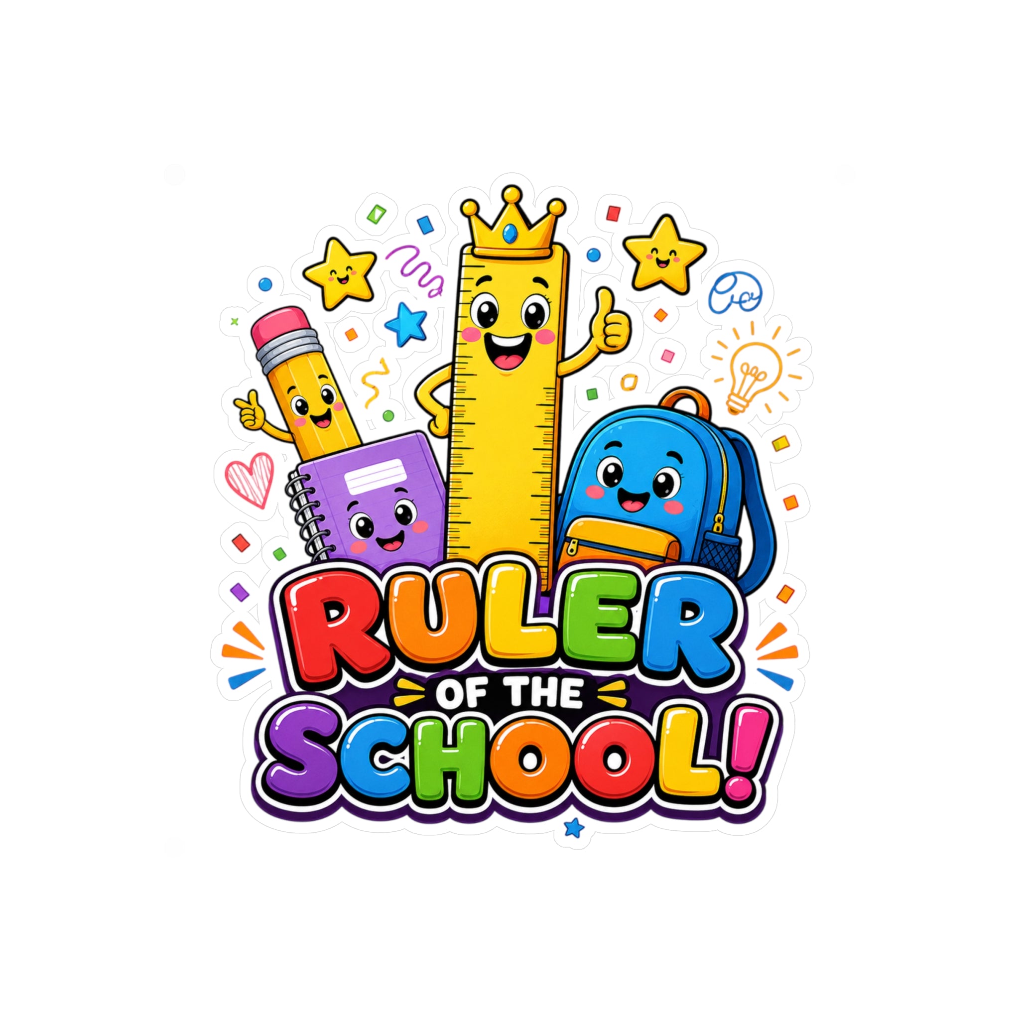 Ruler of the School Sticker | Kiss-Cut Vinyl Decal