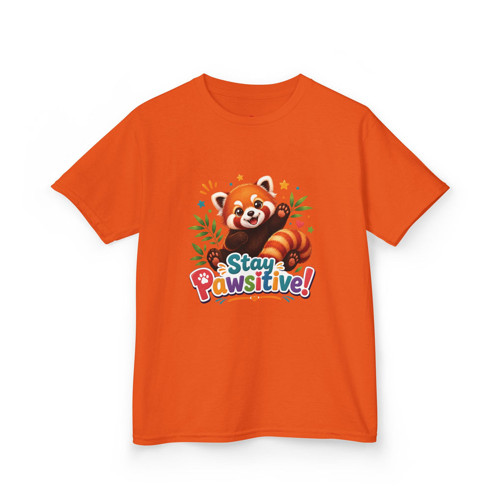 Stay Pawsitive Red Panda Kids Tee | Cute Animal Positive Message