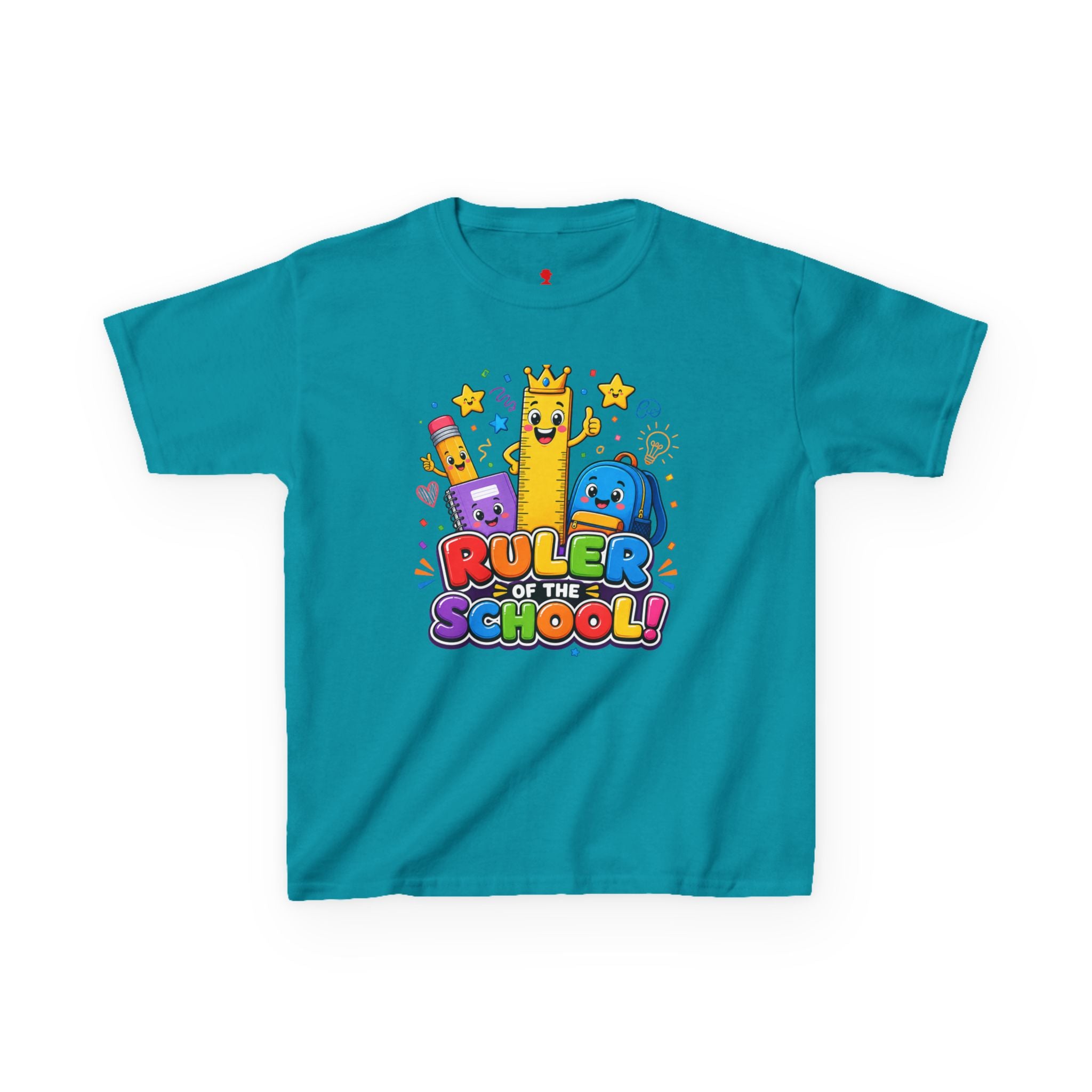 Ruler of the School kids T-Shirt | Cute School Supplies Graphic