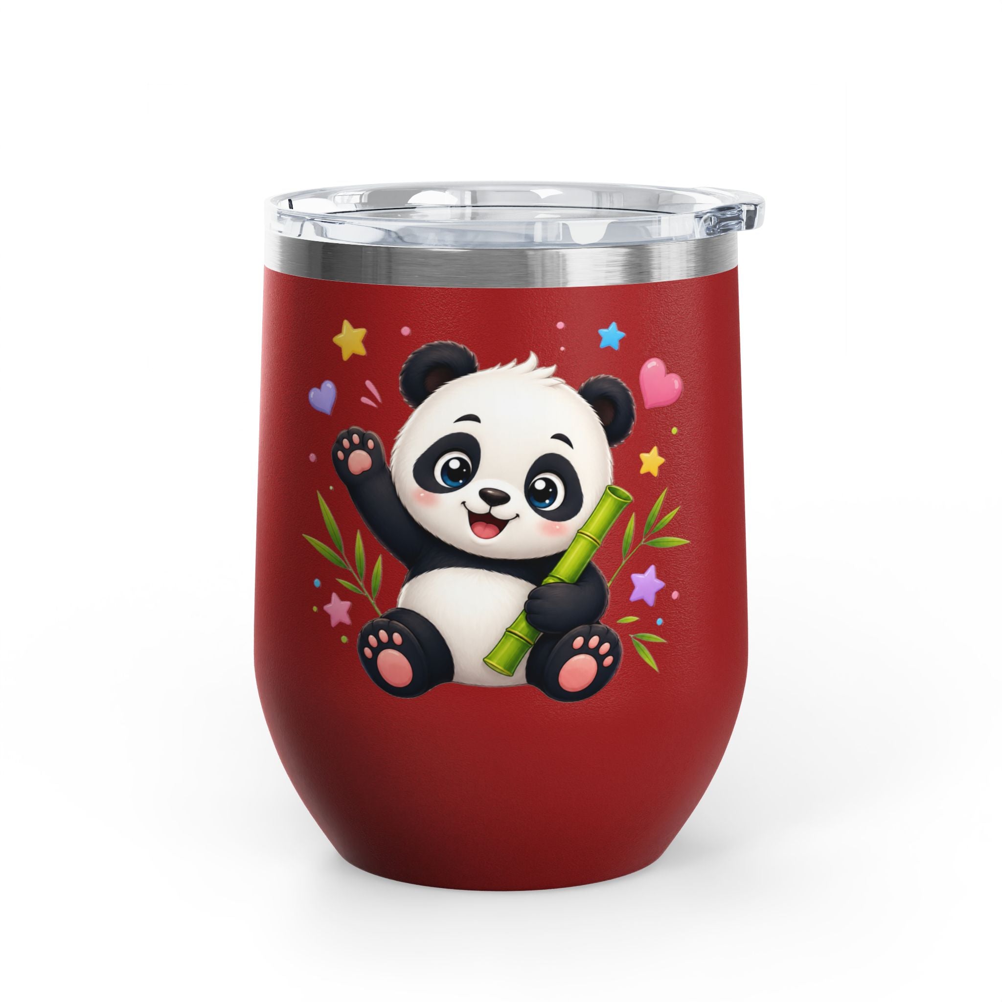 Panda Love 12oz Tumbler — Cute Bamboo Baby Panda Insulated Cup