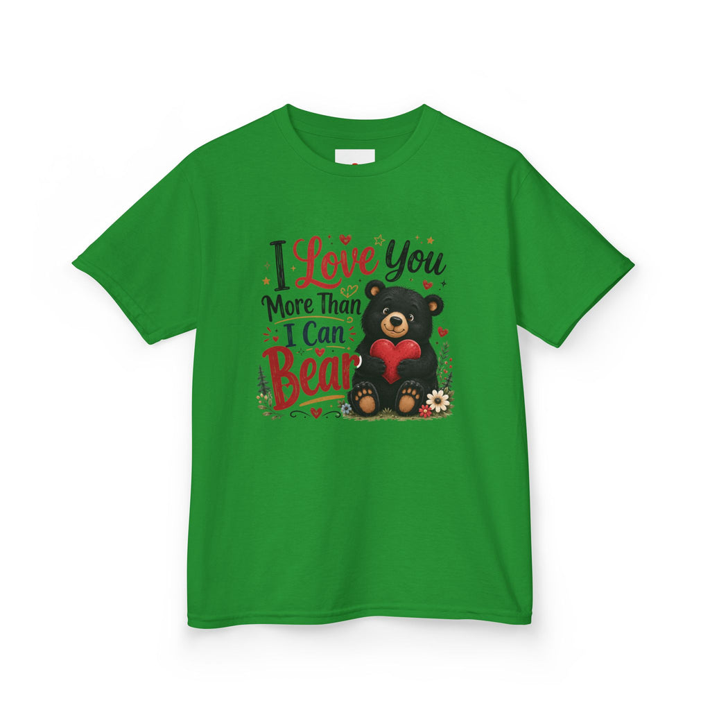 Kids T-Shirt - "I Love You More Than I Can Bear" Cute Bear Valentine Tee