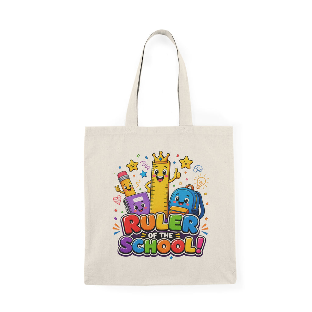 Ruler of the School Tote Bag — Cute Back-to-School Kids Canvas Tote