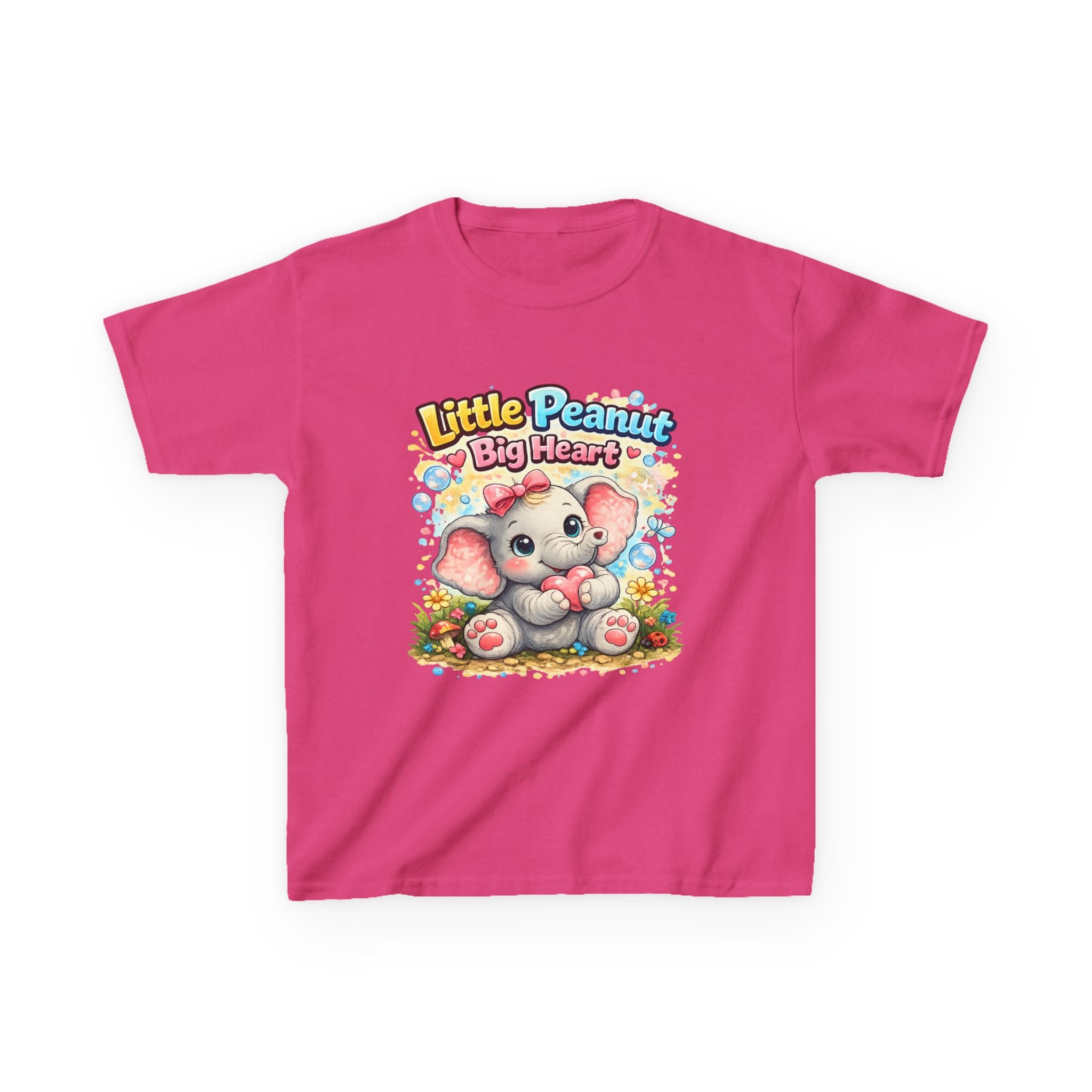 Kids Tee — "Little Peanut Big Heart" Cute Baby Elephant Shirt for Toddlers