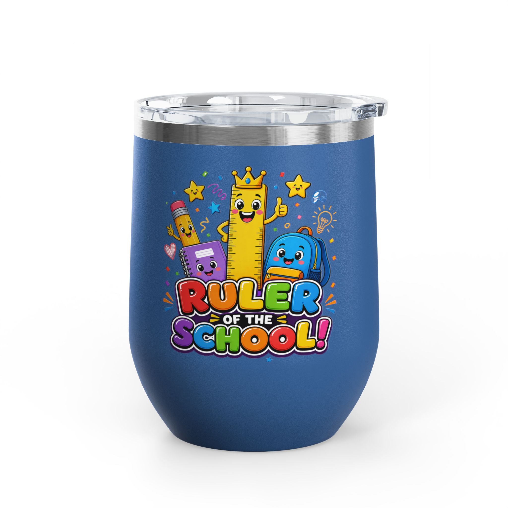 "Ruler of the School" Cute Teacher Gift, 12oz Insulated Cup