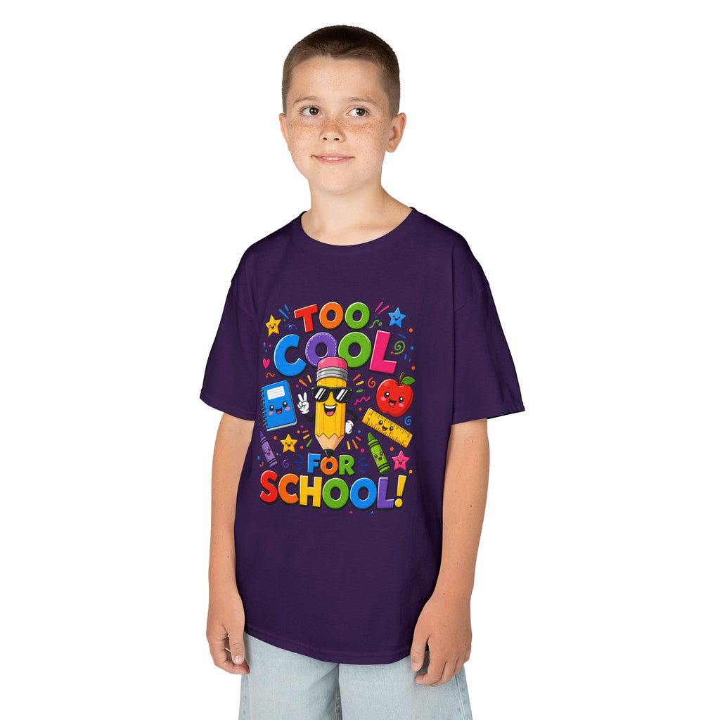 Too Cool For School Kids Tee | Cute Pencil School Supplies Back to School