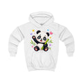 Kids Hoodie — Cute Smiling Panda with Bamboo & Hearts