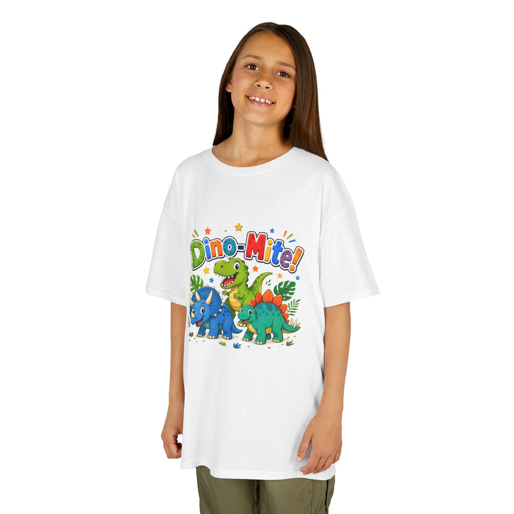 Kids T-Shirt - "Dino-Mite!" Colorful Dino Crew Tee for Toddlers & Kids