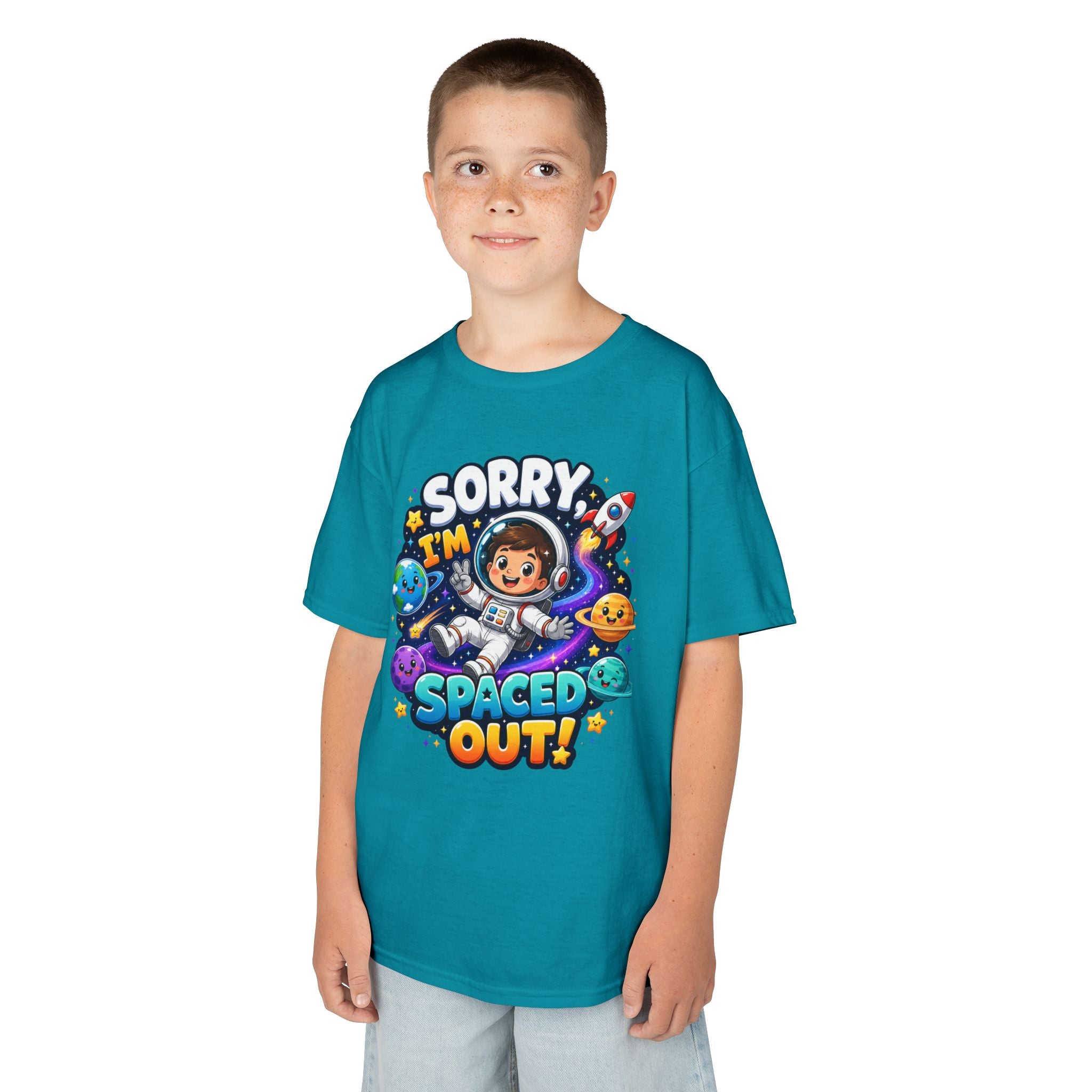 Spaced Out Kids T-Shirt — "Sorry I'm Spaced Out!" Cute Space Astronaut Tee