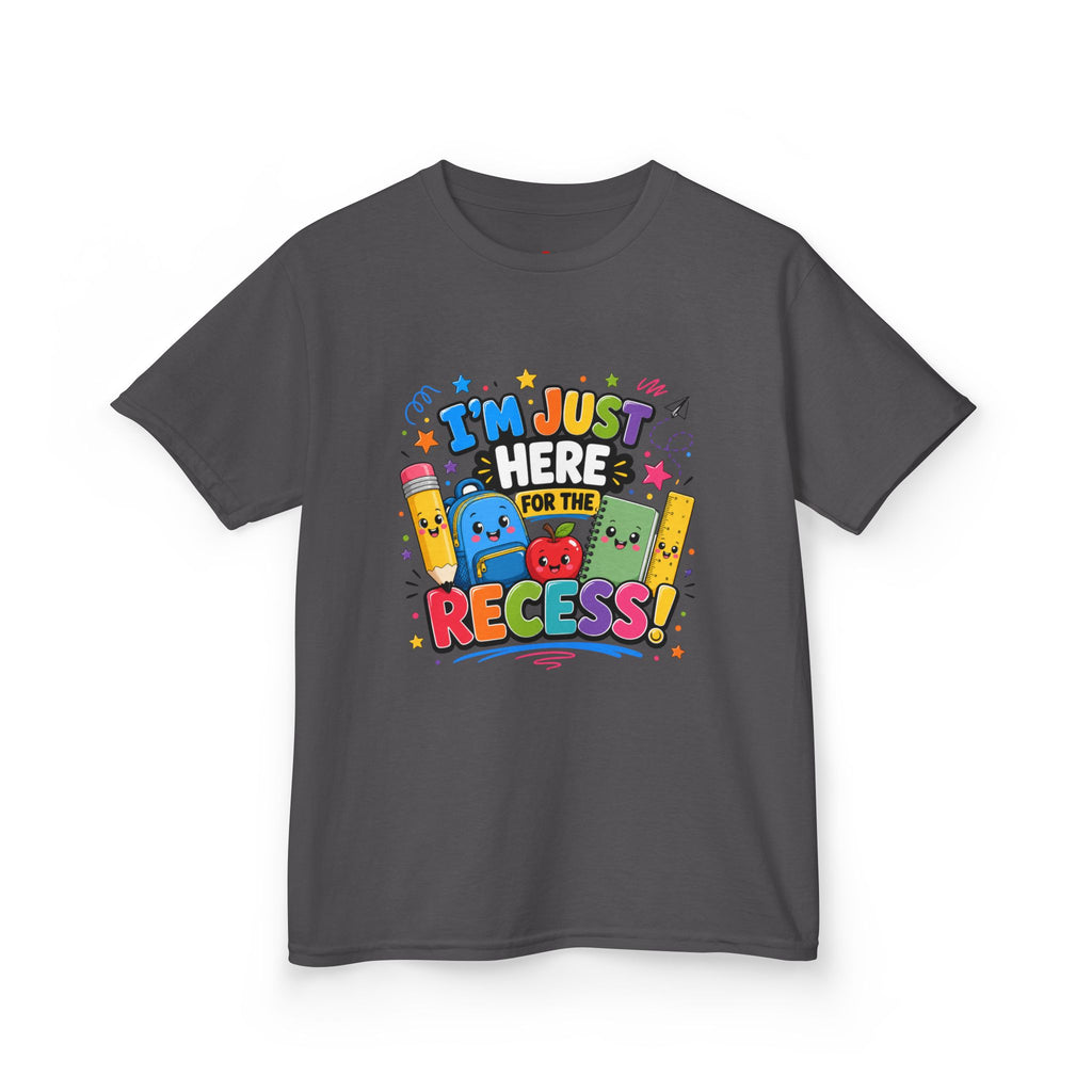 I'm Just Here for Recess Kids T-Shirt | Playful School Graphic Tee