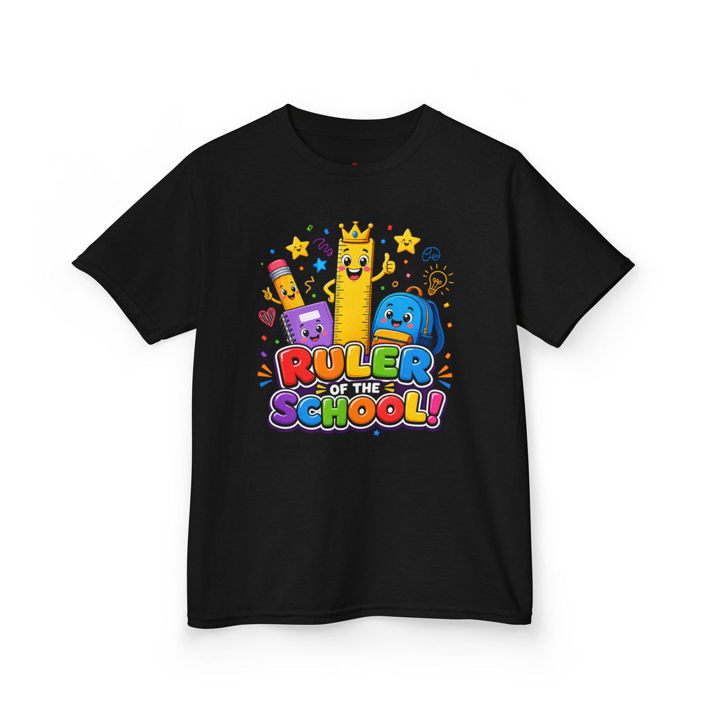 Ruler of the School kids T-Shirt | Cute School Supplies Graphic
