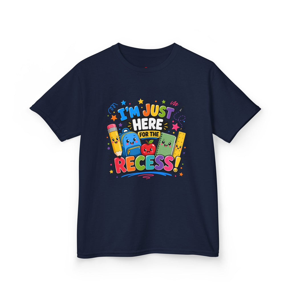 I'm Just Here for Recess Kids T-Shirt | Playful School Graphic Tee