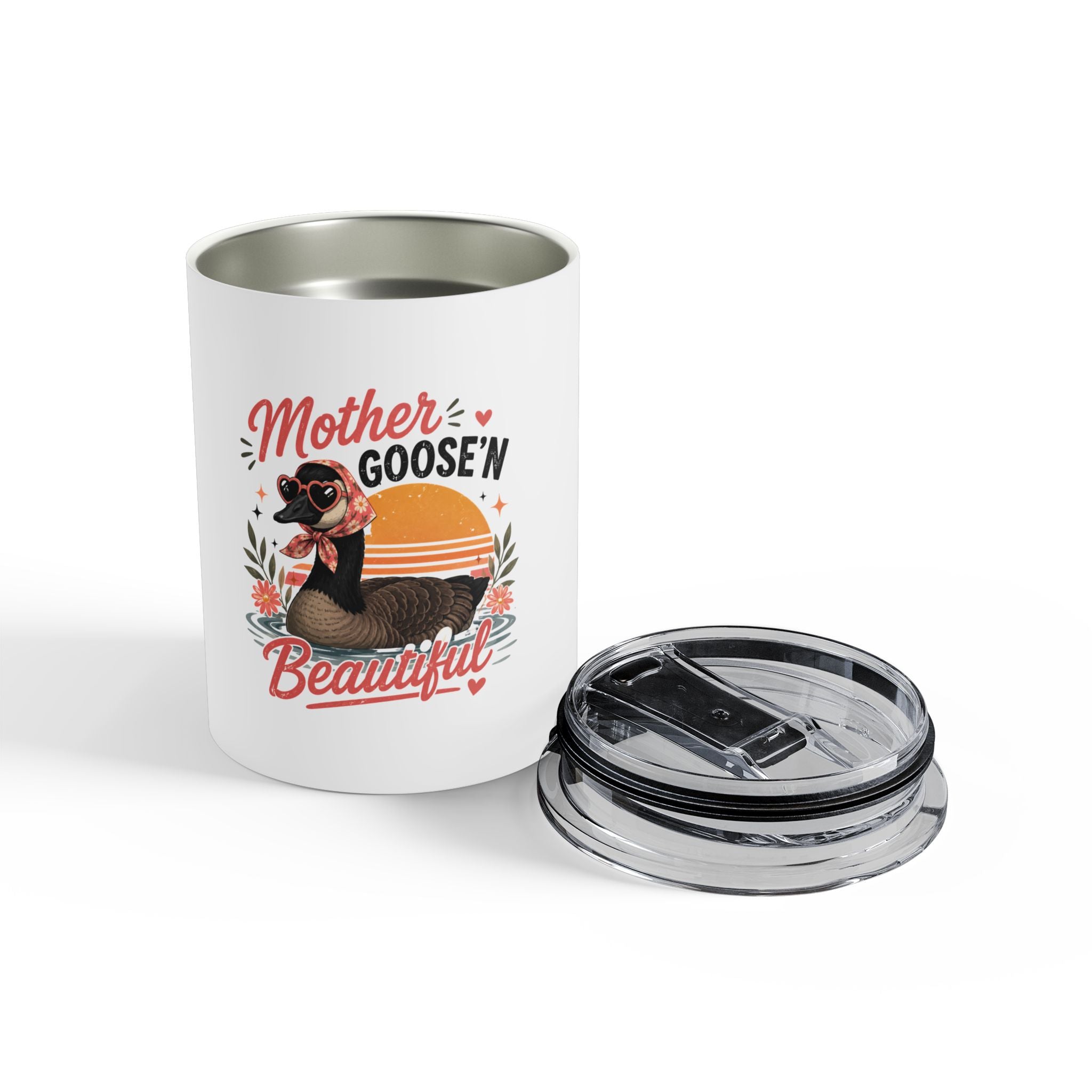 Mother Goose'n Beautiful 10oz Tumbler – Cute Vintage Goose Mom Travel Mug