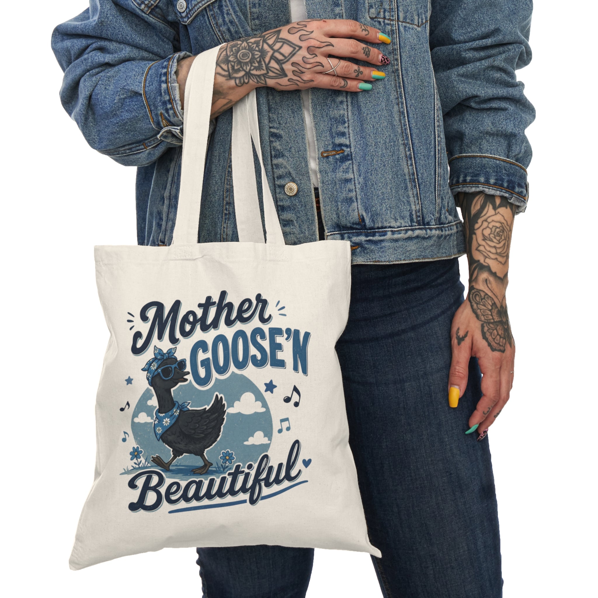 Mother Goose'n Beautiful Tote Bag — Whimsical Nursery Storybook Eco Tote