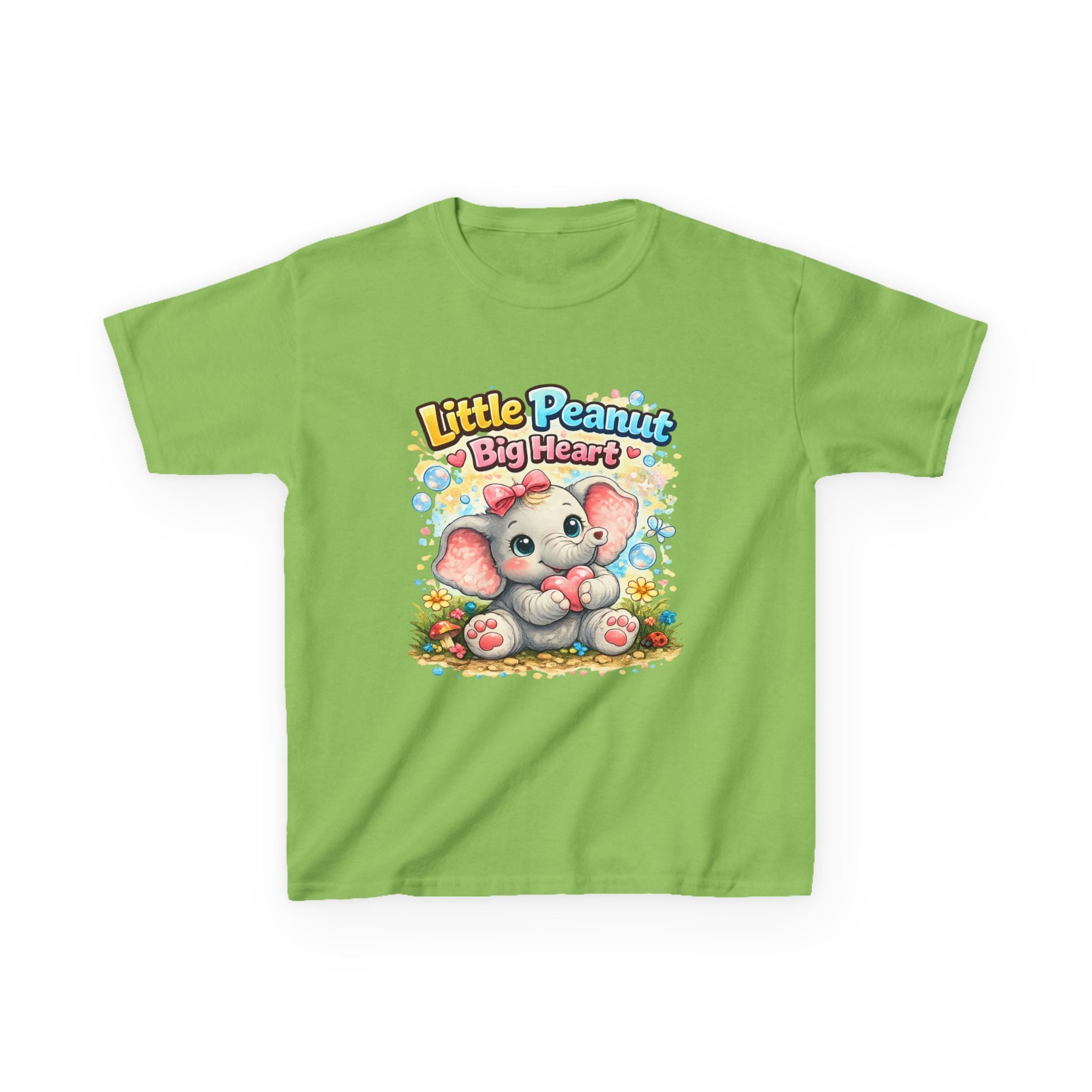 Kids Tee — "Little Peanut Big Heart" Cute Baby Elephant Shirt for Toddlers