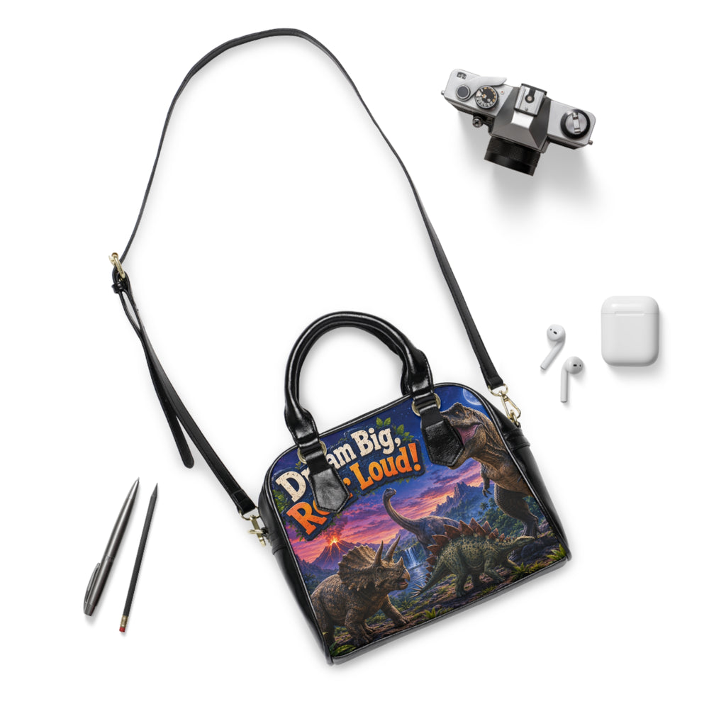 Dinosaur Shoulder Handbag – "Dream Big, Roar Loud!" Kids Dino Purse