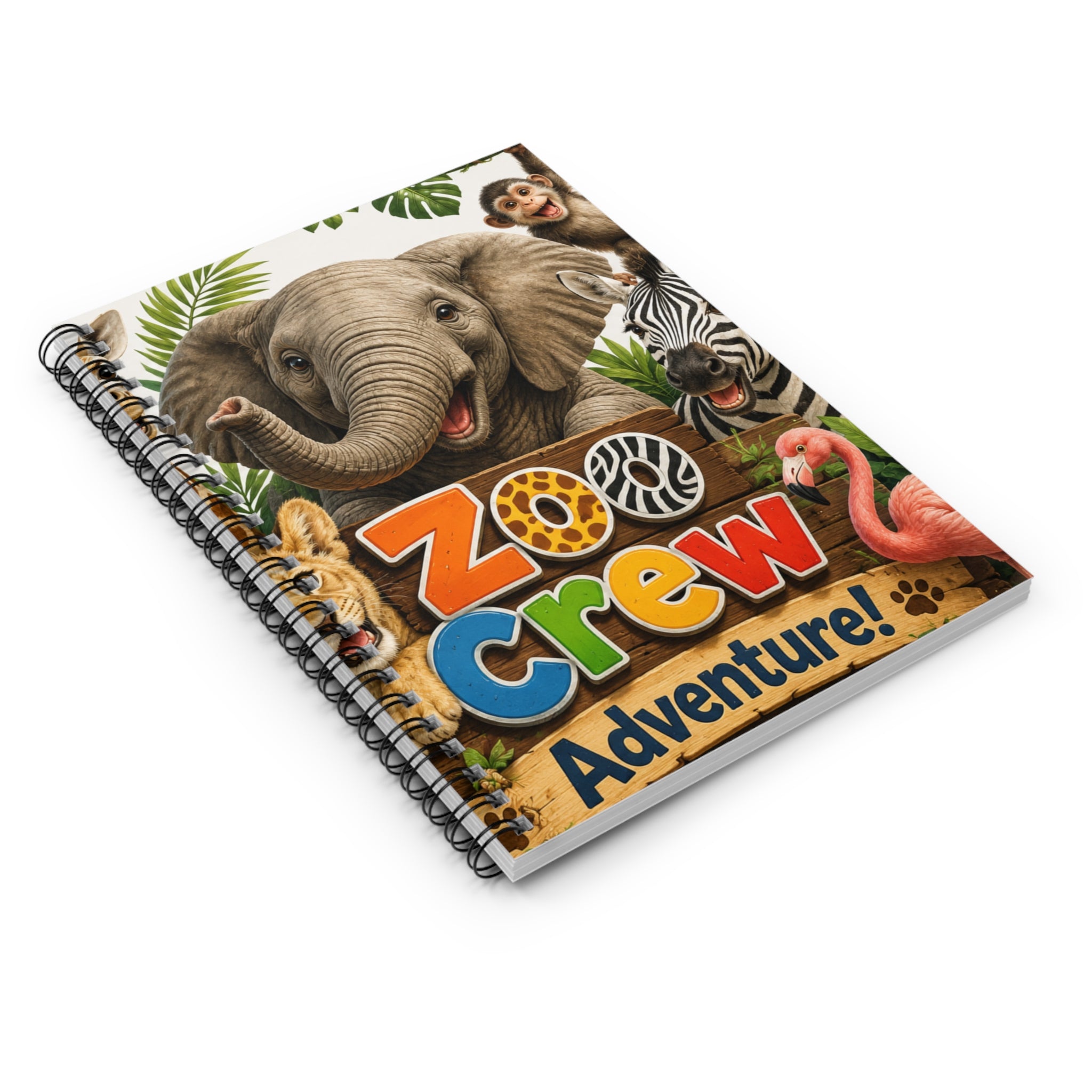 Zoo Crew Adventure Notebook — Kids Spiral Ruled Journal