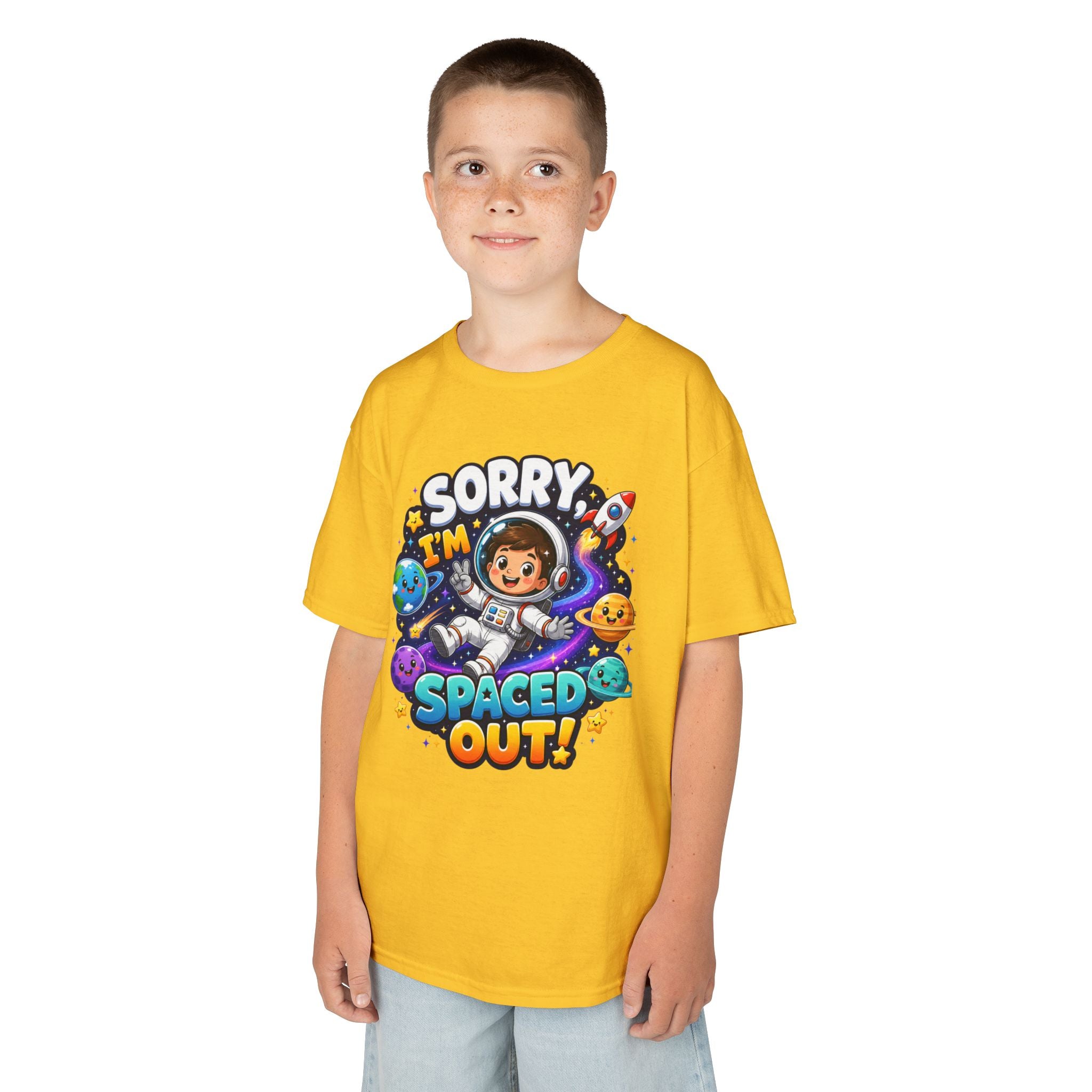 Spaced Out Kids T-Shirt — "Sorry I'm Spaced Out!" Cute Space Astronaut Tee