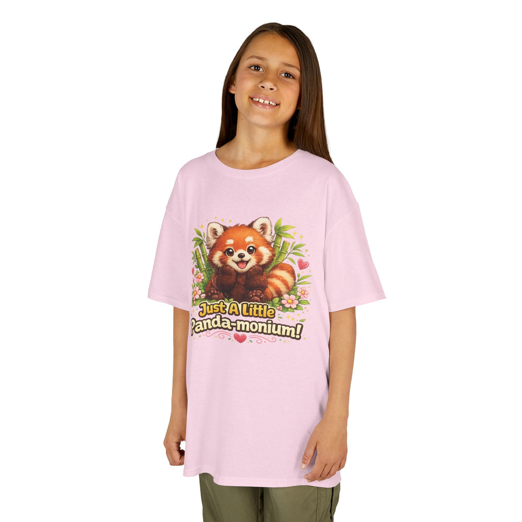 Red Panda Illustration Kids T-Shirt | "Just A Little Panda-monium"