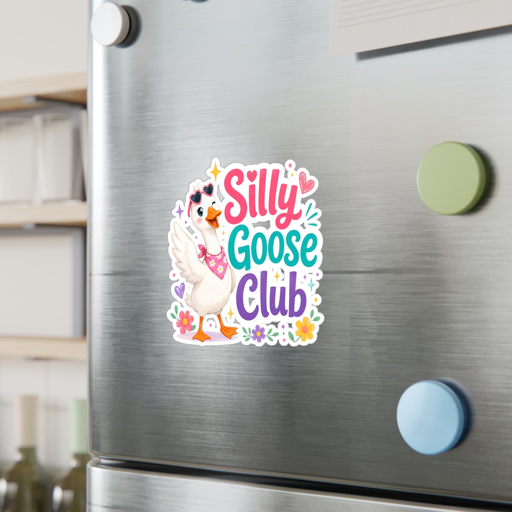 Silly Goose Club Vinyl Sticker — Cute Kiss-Cut Decal for Laptops, Water Bottles & Kids’ Gifts