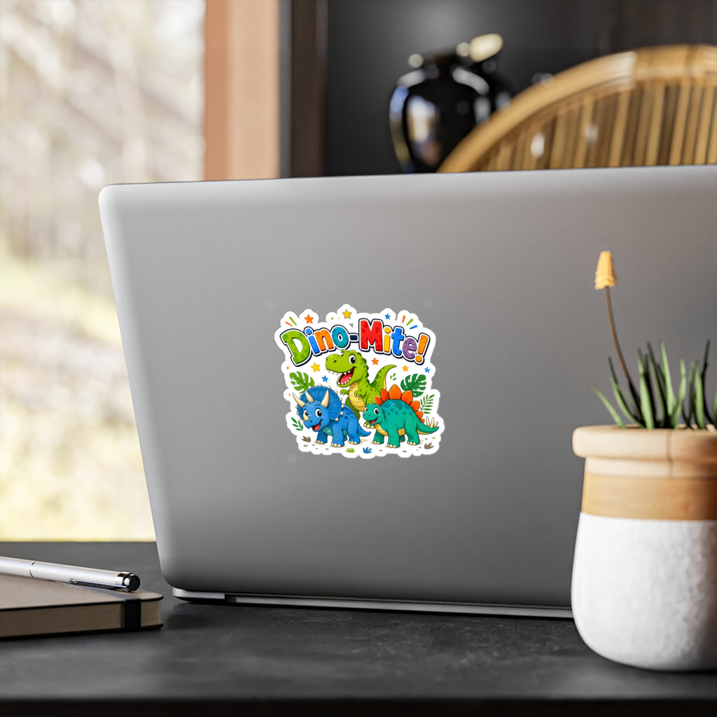 Dino-Mite! Kids' Dinosaur Kiss-Cut Vinyl Sticker