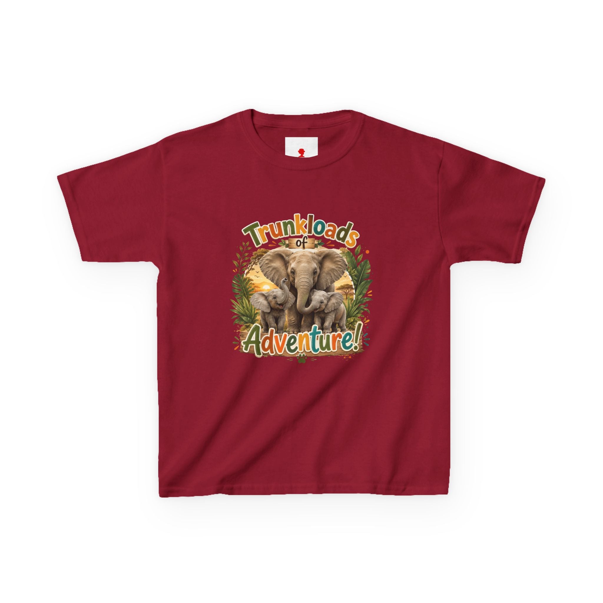 Kids Tee - "Trunkloads of Adventure" Elephant Graphic
