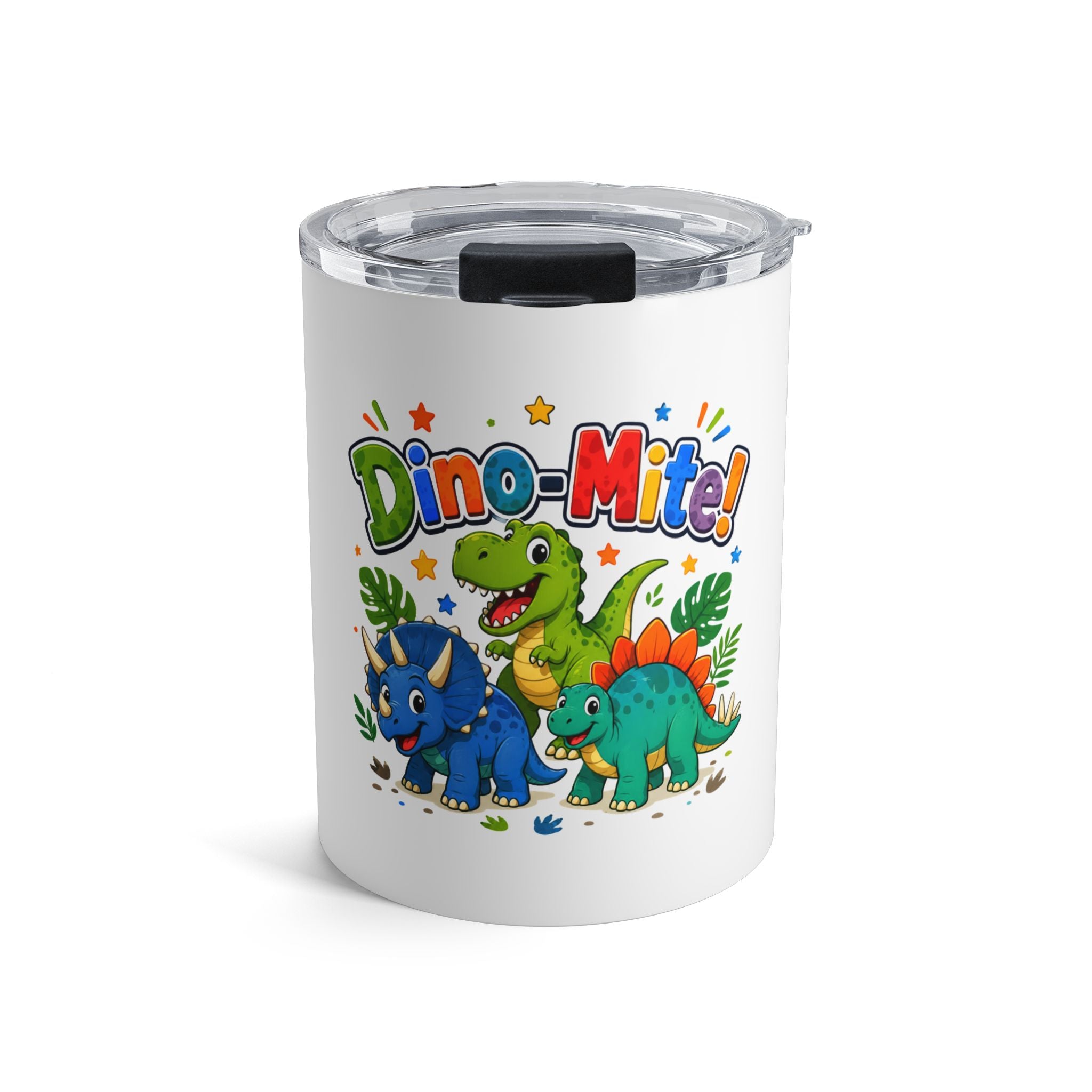 Dino-Mite! Kids 10oz Tumbler — Cute Dinosaur Insulated Travel Cup