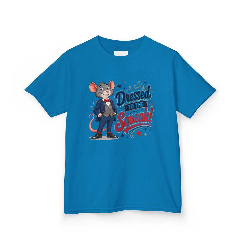 Kids Tee — "Dressed to the Squeak" Cartoon Mouse Graphic