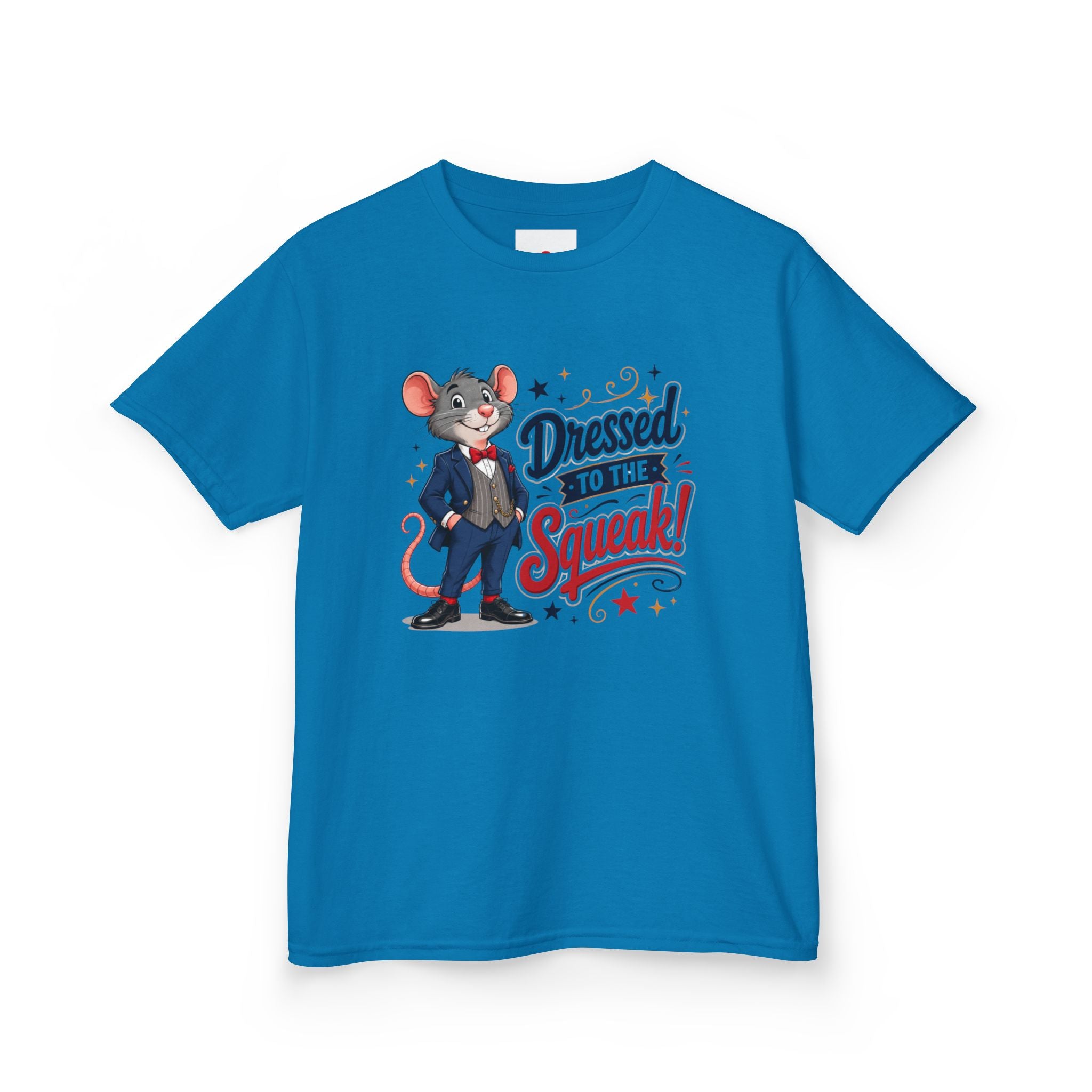 Kids Tee — "Dressed to the Squeak" Cartoon Mouse Graphic