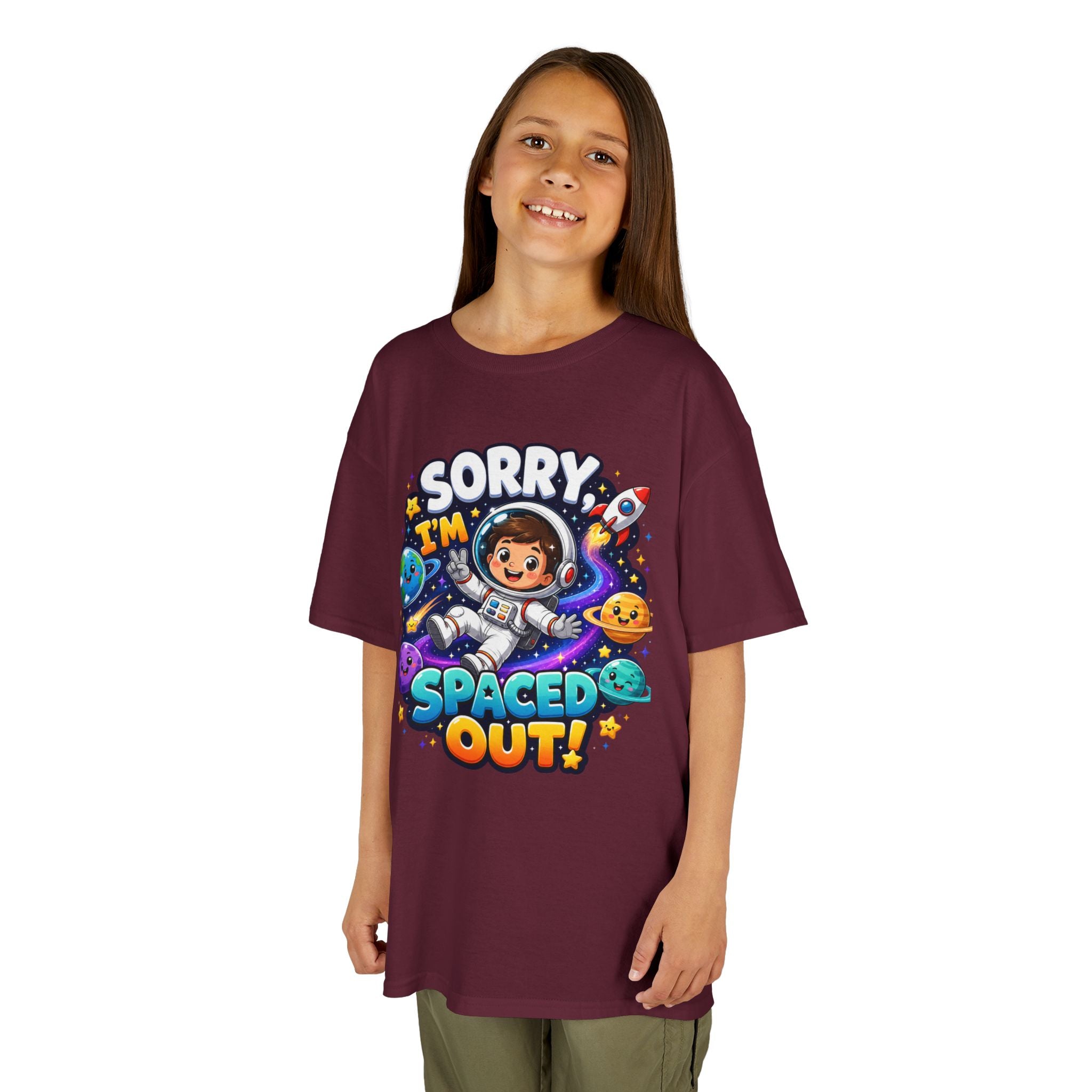 Spaced Out Kids T-Shirt — "Sorry I'm Spaced Out!" Cute Space Astronaut Tee