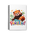 Red Panda Stay Pawsitive Spiral Notebook | Cute Animal Ruled Journal