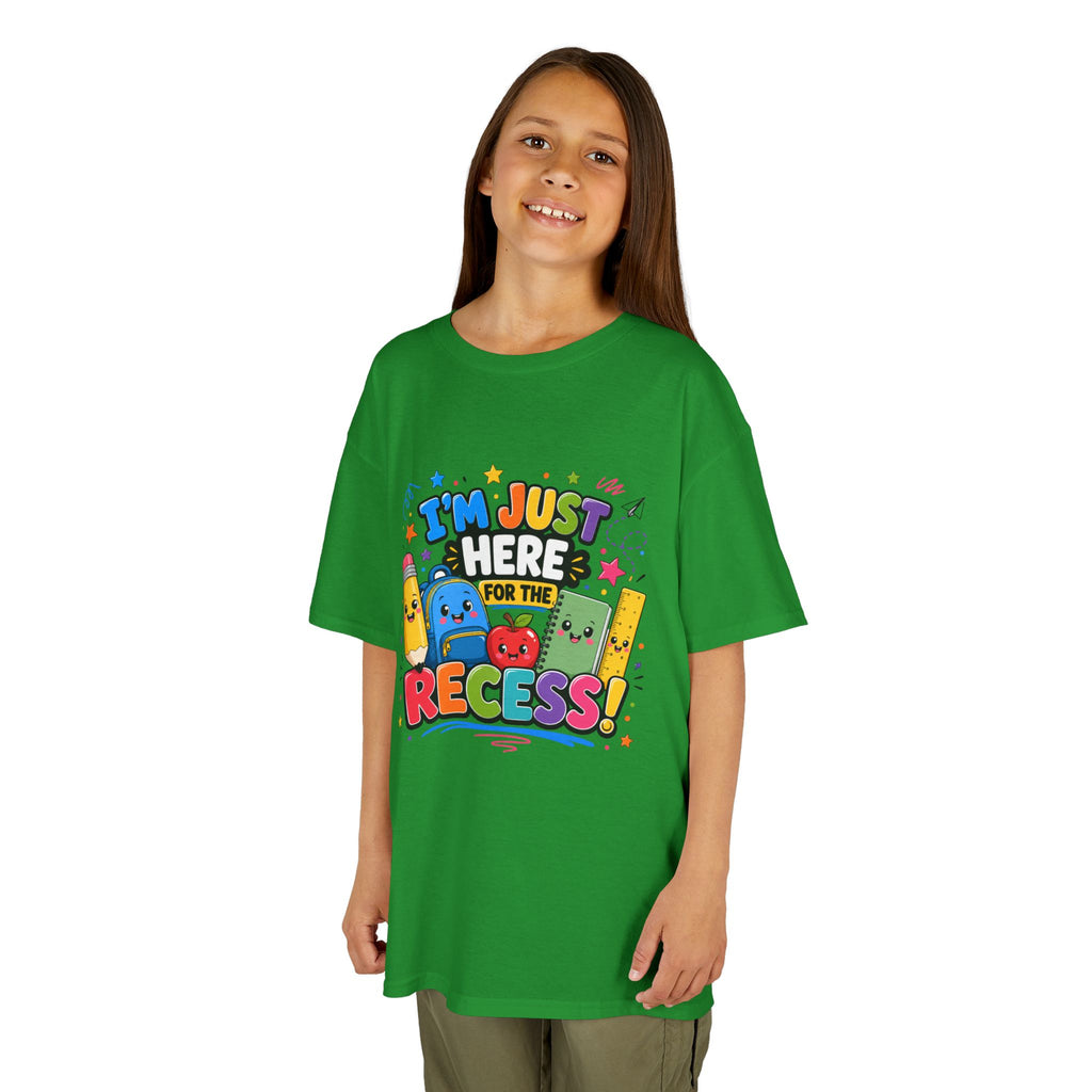 I'm Just Here for Recess Kids T-Shirt | Playful School Graphic Tee
