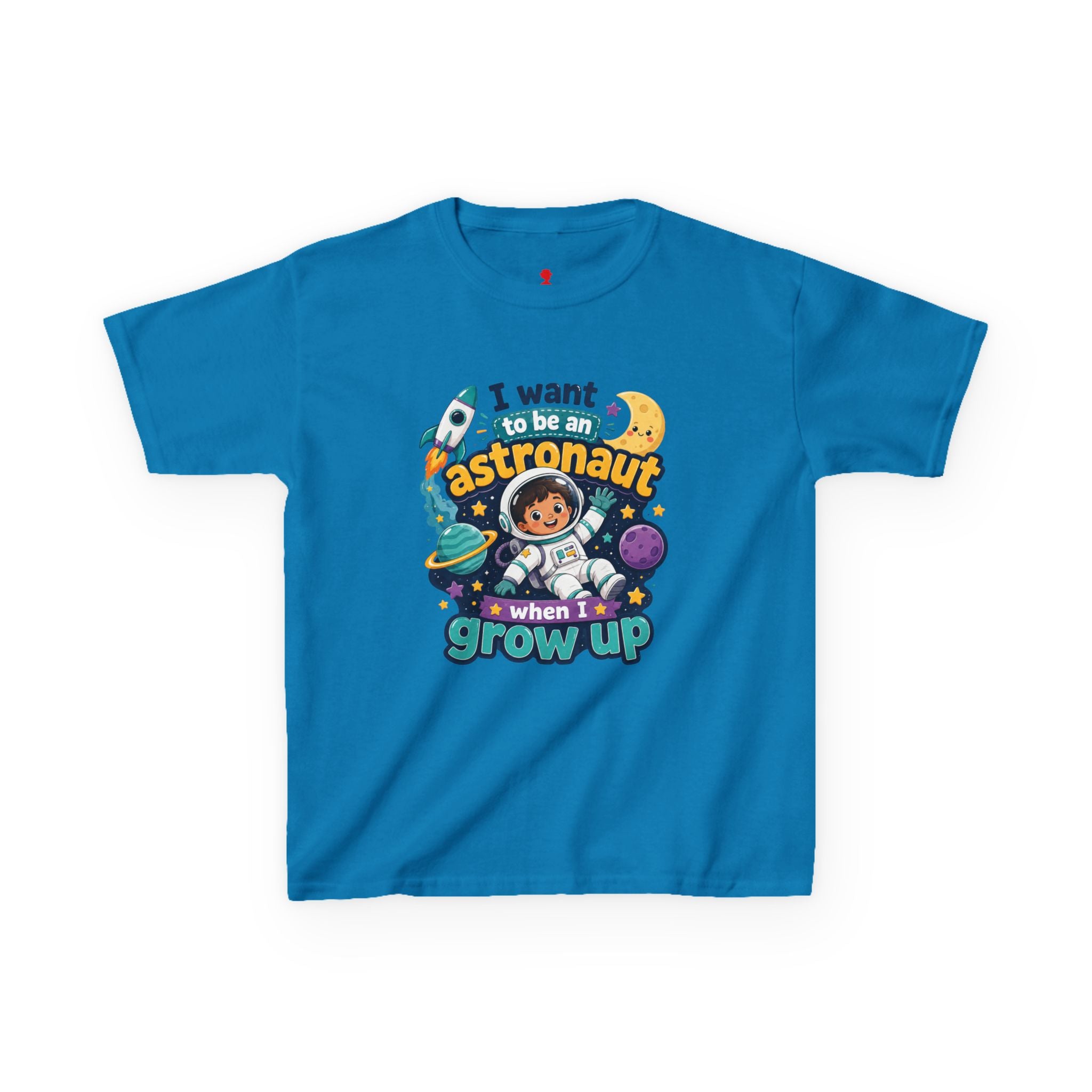 Kids Astronaut T-Shirt — "I Want to Be an Astronaut When I Grow Up" Space Tee