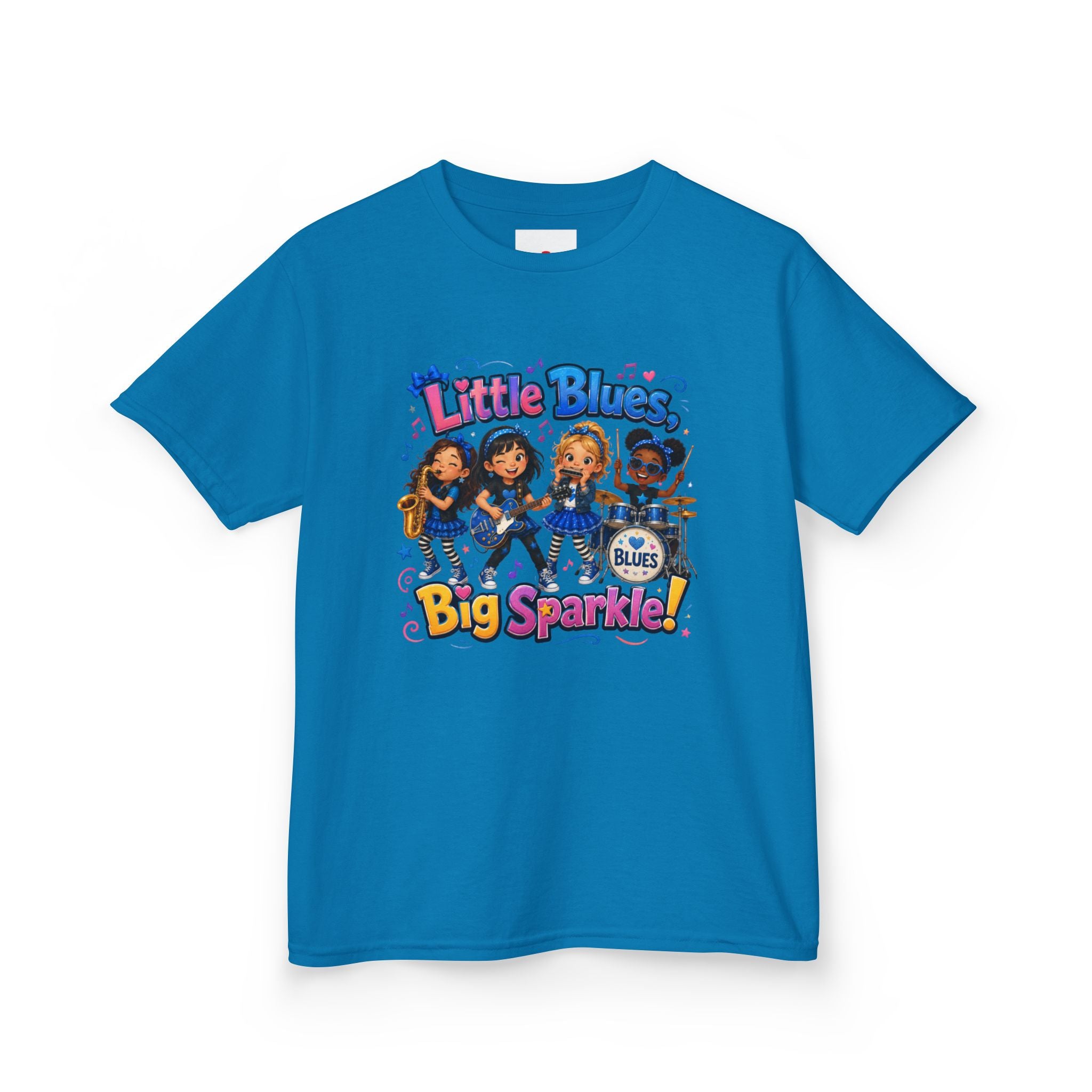 Kids Tee — "Little Blues Big Sparkle" Band Graphic