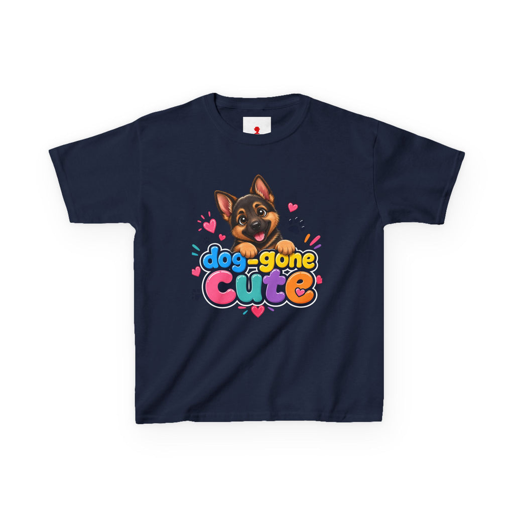Kids T-Shirt — "Dog-Gone Cute" German Shepherd Puppy Tee