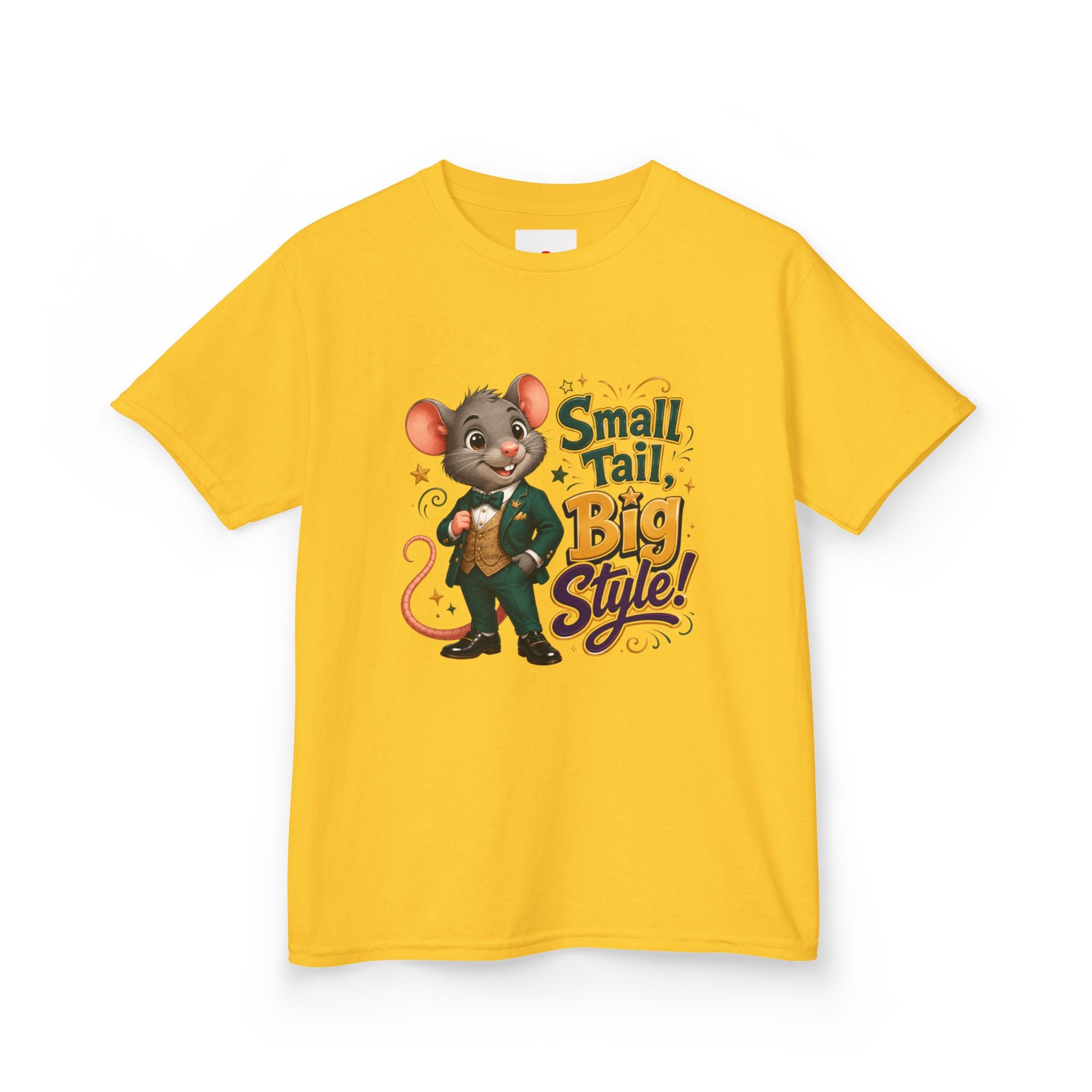 Kids T-Shirt — “Small Tail, Big Style!” Cartoon Mouse Graphic Tee